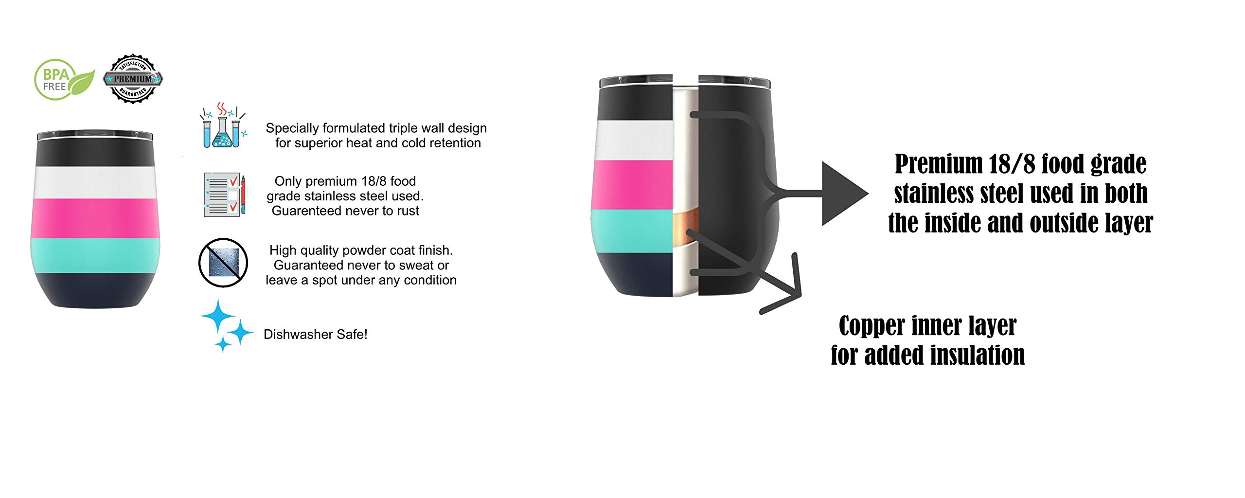 Laser Engraved Hakuna Matata Stainless Steel Tumbler with Splash Proof Lid & 2 Straws - Triple Wall Vacuum Insulated Coffee Mug for Travel, Camping, Office - Powder Coated Stemless Pink Cup - Perfect for Iced Coffee, Tea & Cold Drinks
