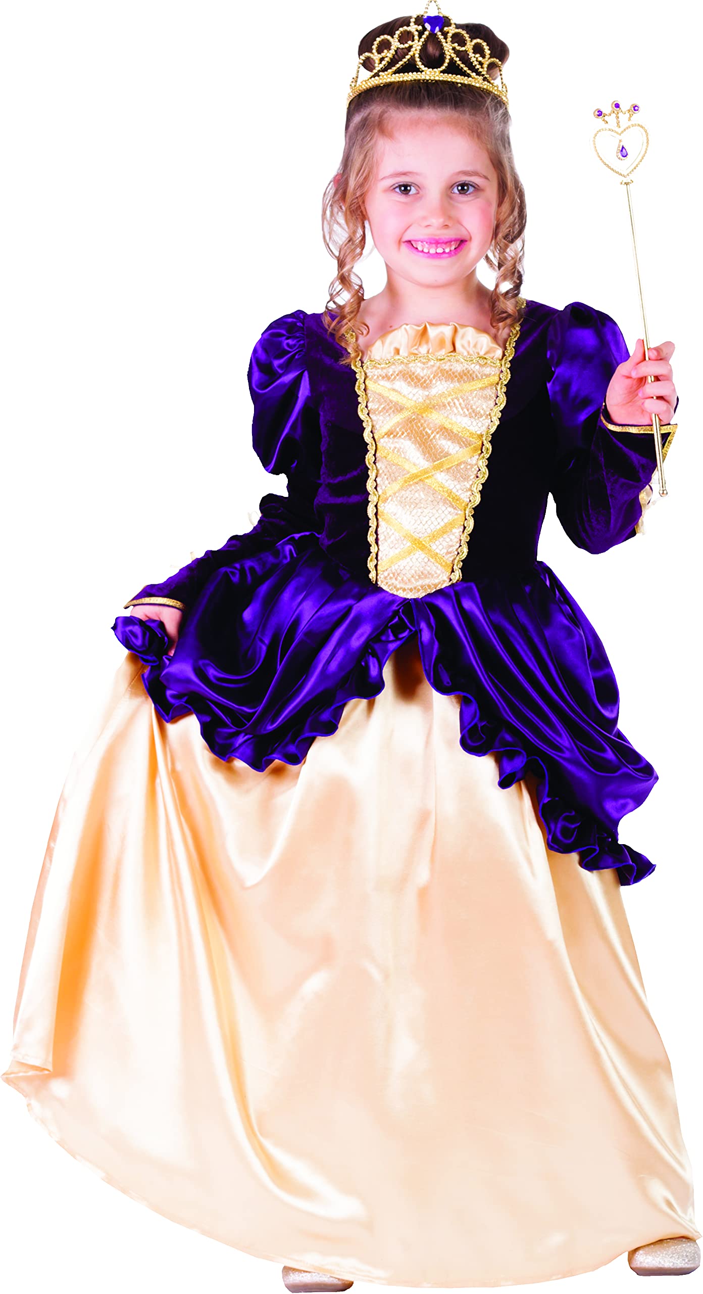Princess Belle Ball Gown Dress for Girls - Purple Formal Party Gown for Kids | Perfect for Birthday Parties, Halloween Costumes & Special Occasions