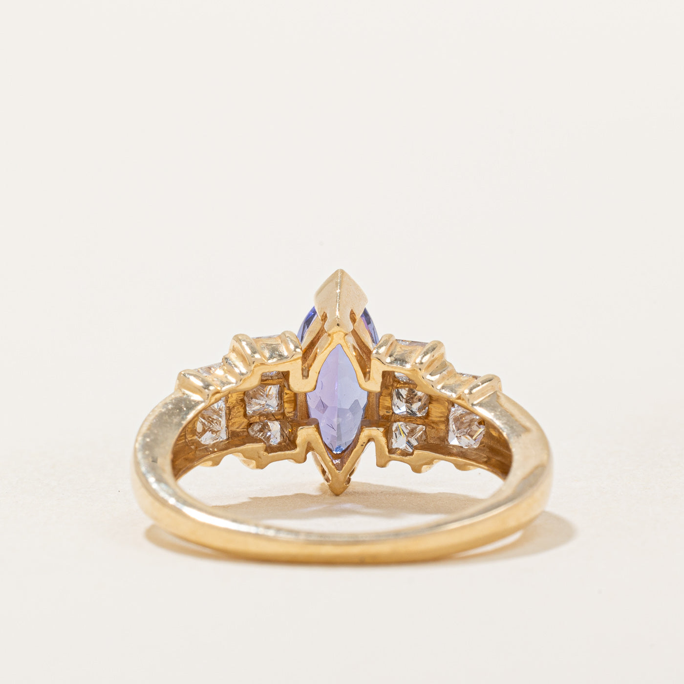 Exquisite 1.10ct Tanzanite & 0.60ct Diamond Cocktail Ring - Size 6.75 | Elegant Jewelry for Women | Perfect for Evening Parties, Weddings & Special Occasions