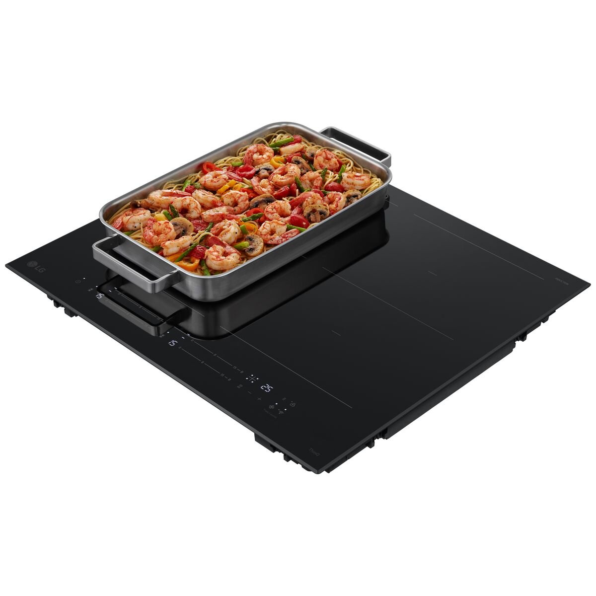 LG 60cm Series 7 Induction Cooktop with 4 Zones & 2 Flexi Zones - BCI607B4BG - Fast Heating, Energy Efficient for Modern Kitchens, Perfect for Home Cooking & Entertaining