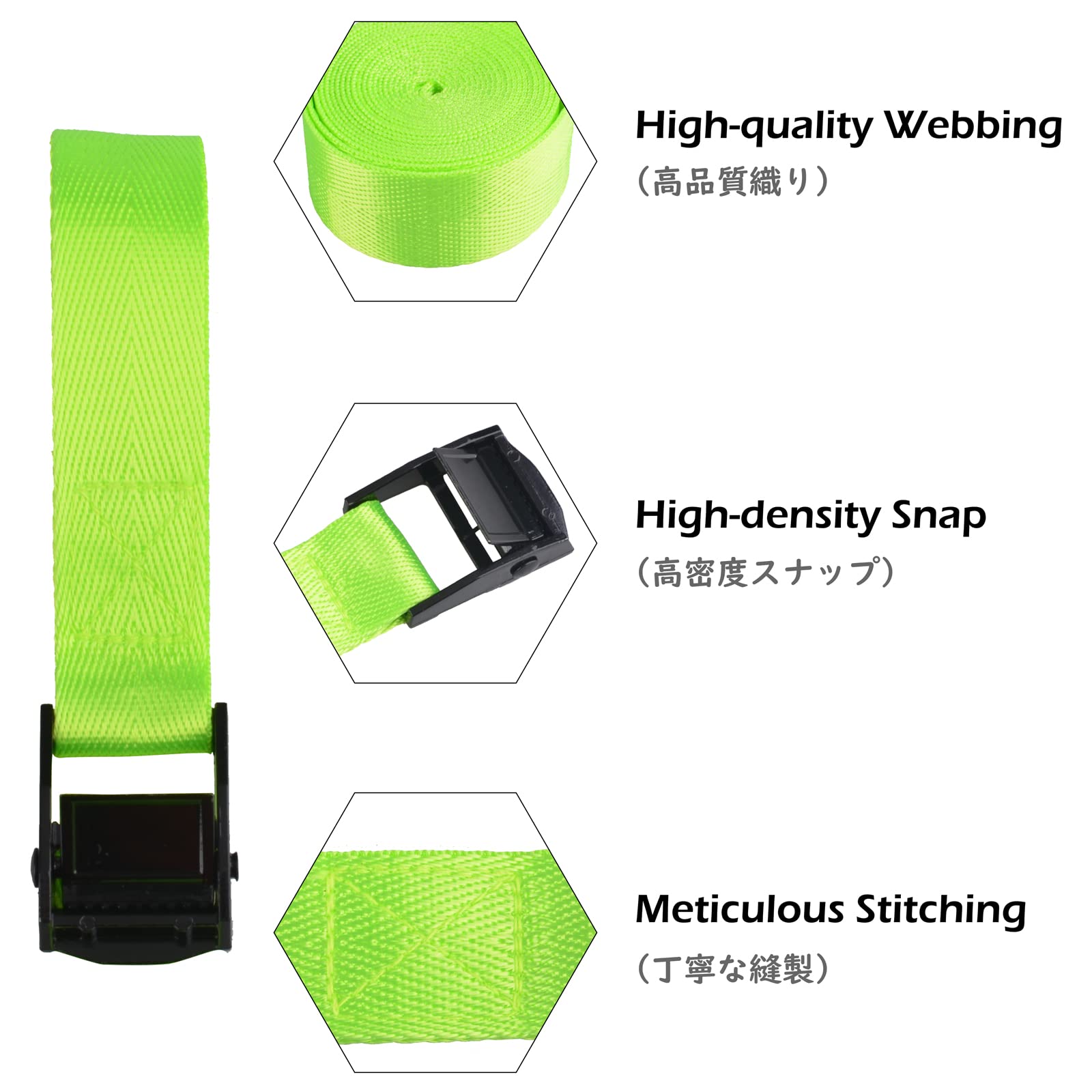 TRIWONDER Heavy Duty Tie Down Straps - 4-Pack 1