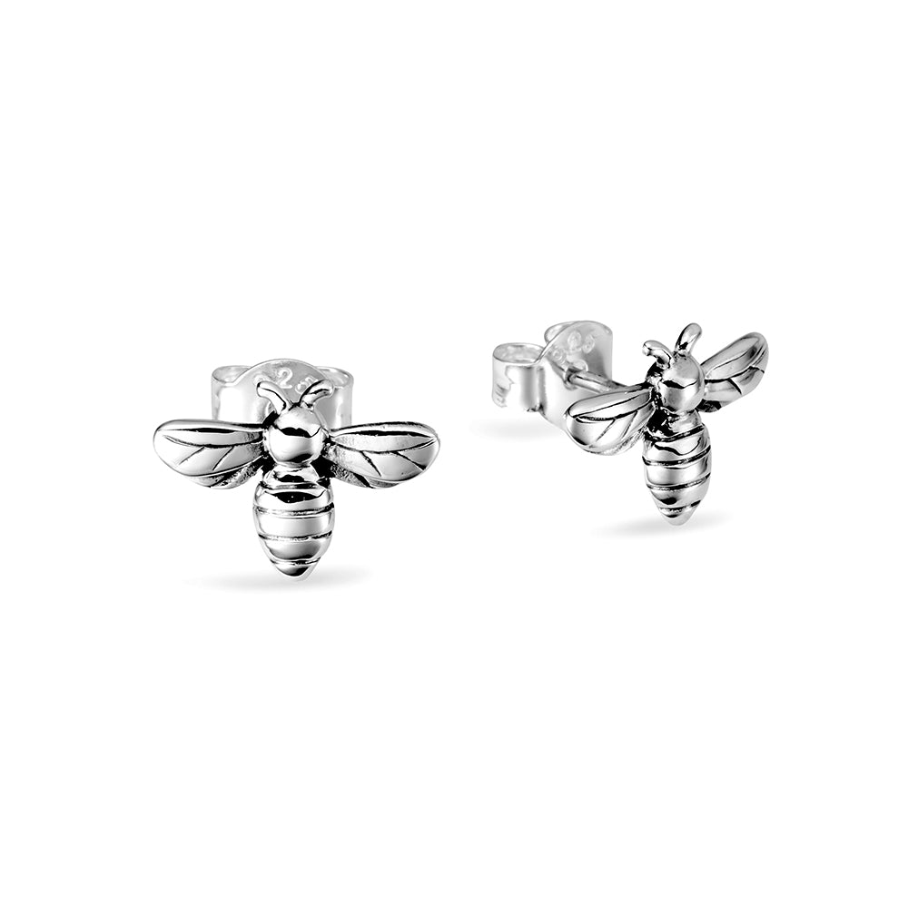 Delicate Meant to Bee Stud Earrings - Cute Bee Jewelry for Women, Dainty Gold Plated Studs for Everyday Wear, Perfect Gift for Her | Office, Date Night, Casual Outfits