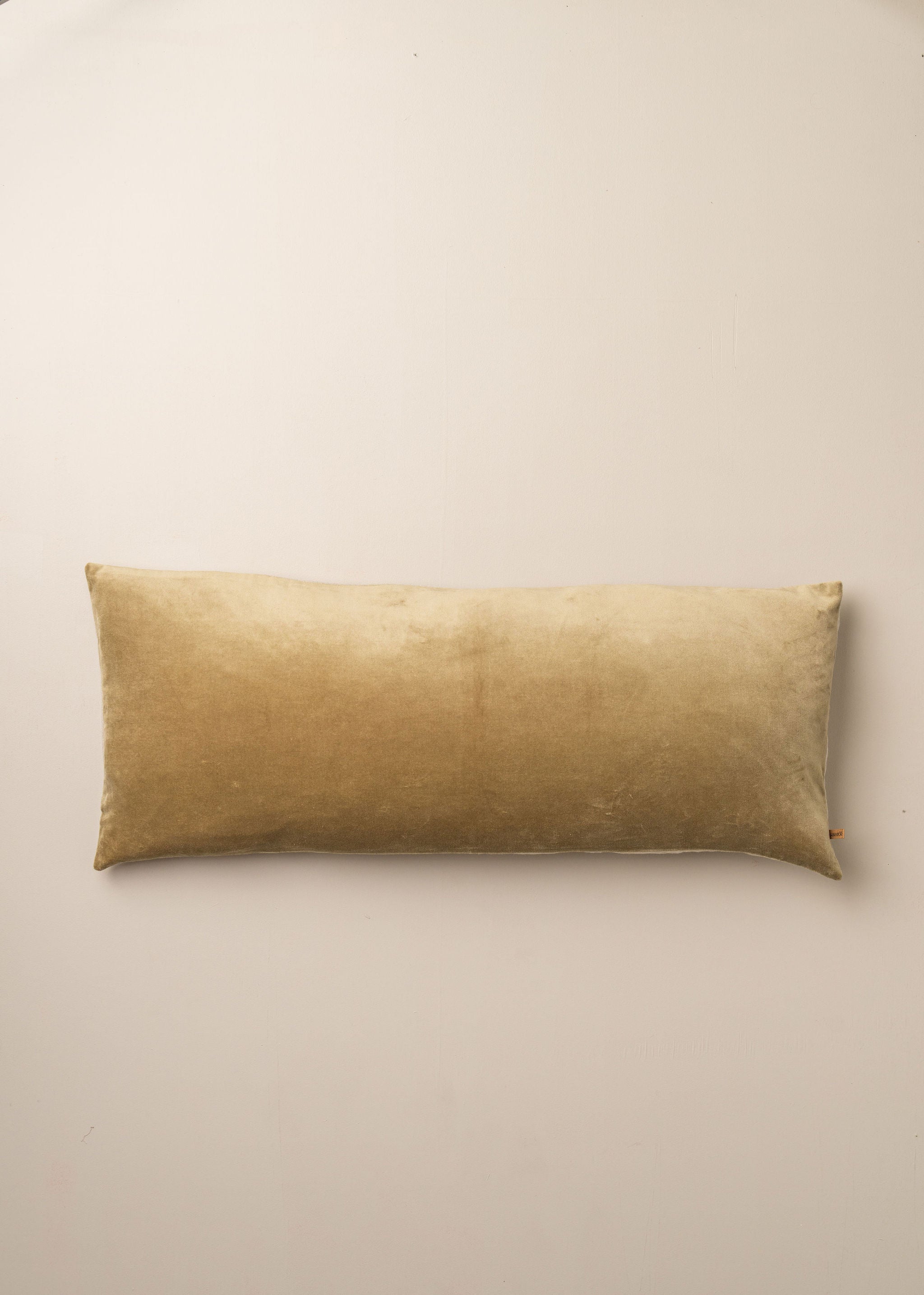 Premium Linen & Velvet Bolster Cushion - Olive Green | Support Pillow for Sofa, Bed & Floor Lounging | Home Decor & Comfort Accessory