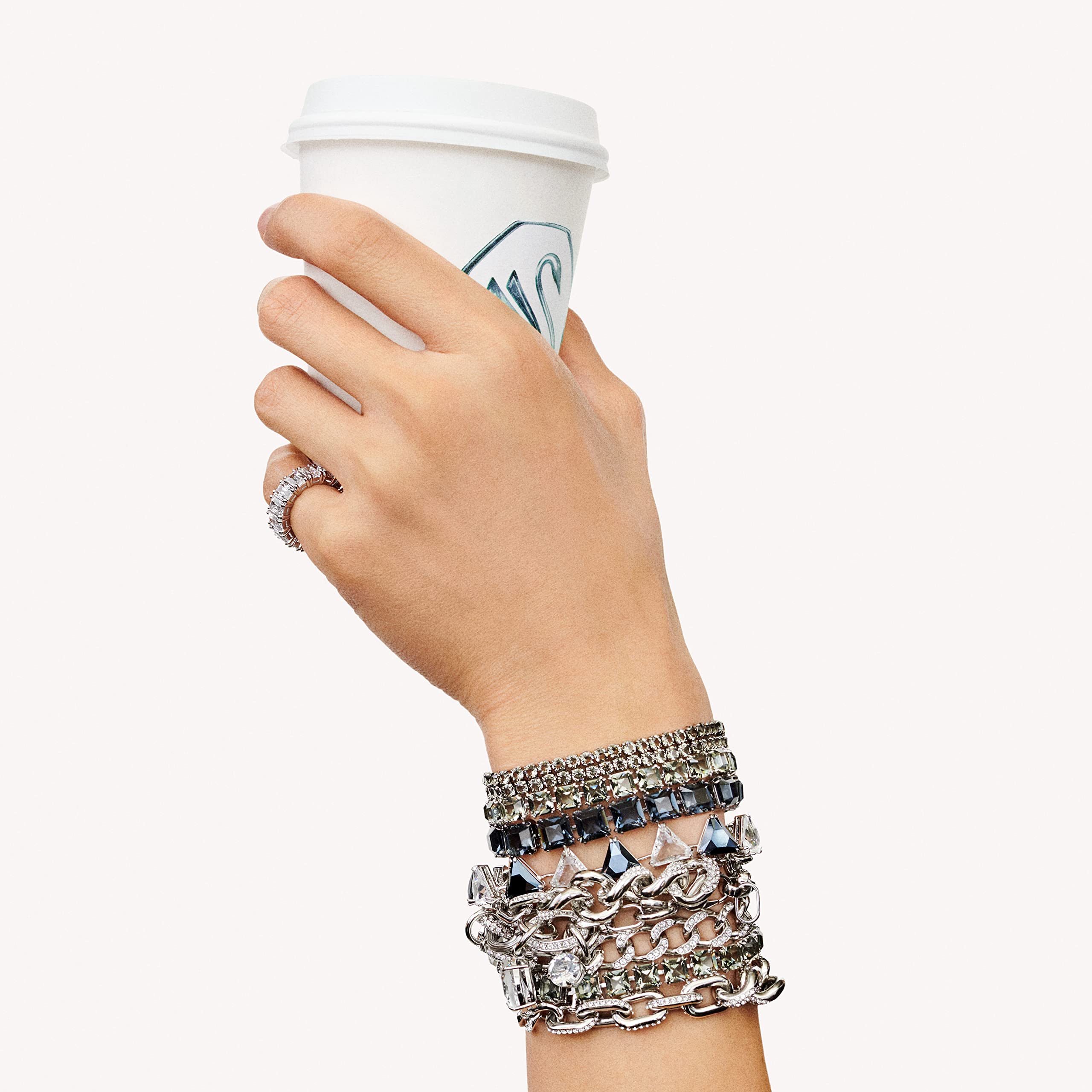 Swarovski Ortyx Triangle Cut Crystal Bracelet - Rose Gold & Rhodium Plated Jewelry for Women | Elegant Gift for Anniversary, Wedding & Special Occasions
