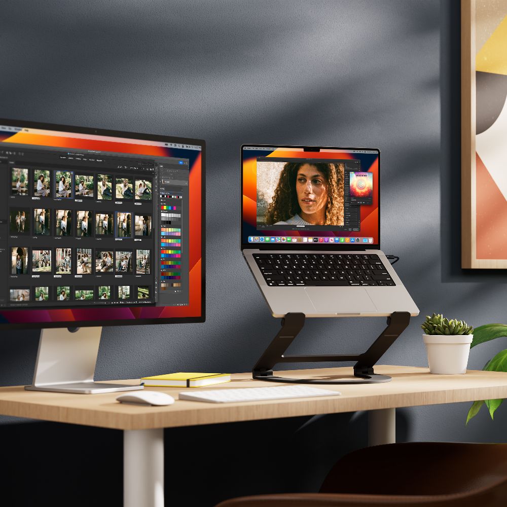 Twelve South Curve Flex Adjustable Laptop Stand for MacBook & Notebooks - Ergonomic Desk Riser for Home Office & Workspace