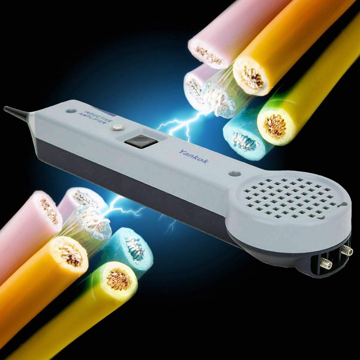 200EP Tone Probe with 77HP Generator Kit - Professional Inductive Amplifier Wire & Cable Tracer for Locating Single Conductors, Underground Cables - Built-in LED Flashlight, Headset Jack & User Manual - Ideal for Electricians, Network Technicians & DIY Home Wiring Projects