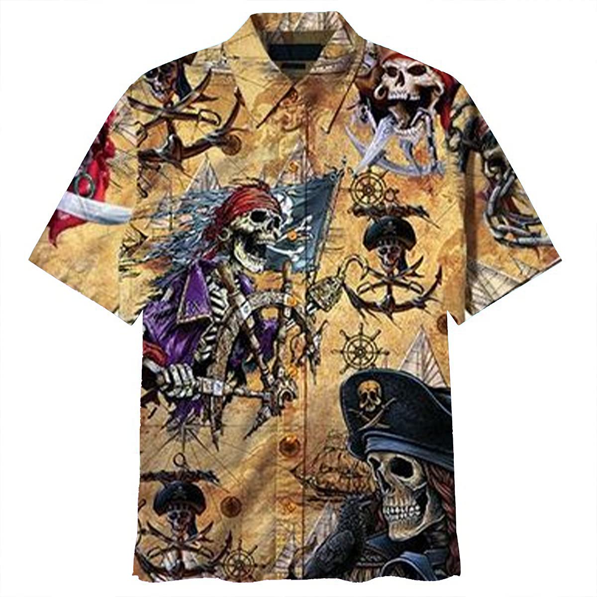 Vintage Hawaiian Shirts for Men & Women - Summer Short Sleeve Button Down Aloha Shirts (2-Pack) | Beach Party, Vacation & Casual Wear
