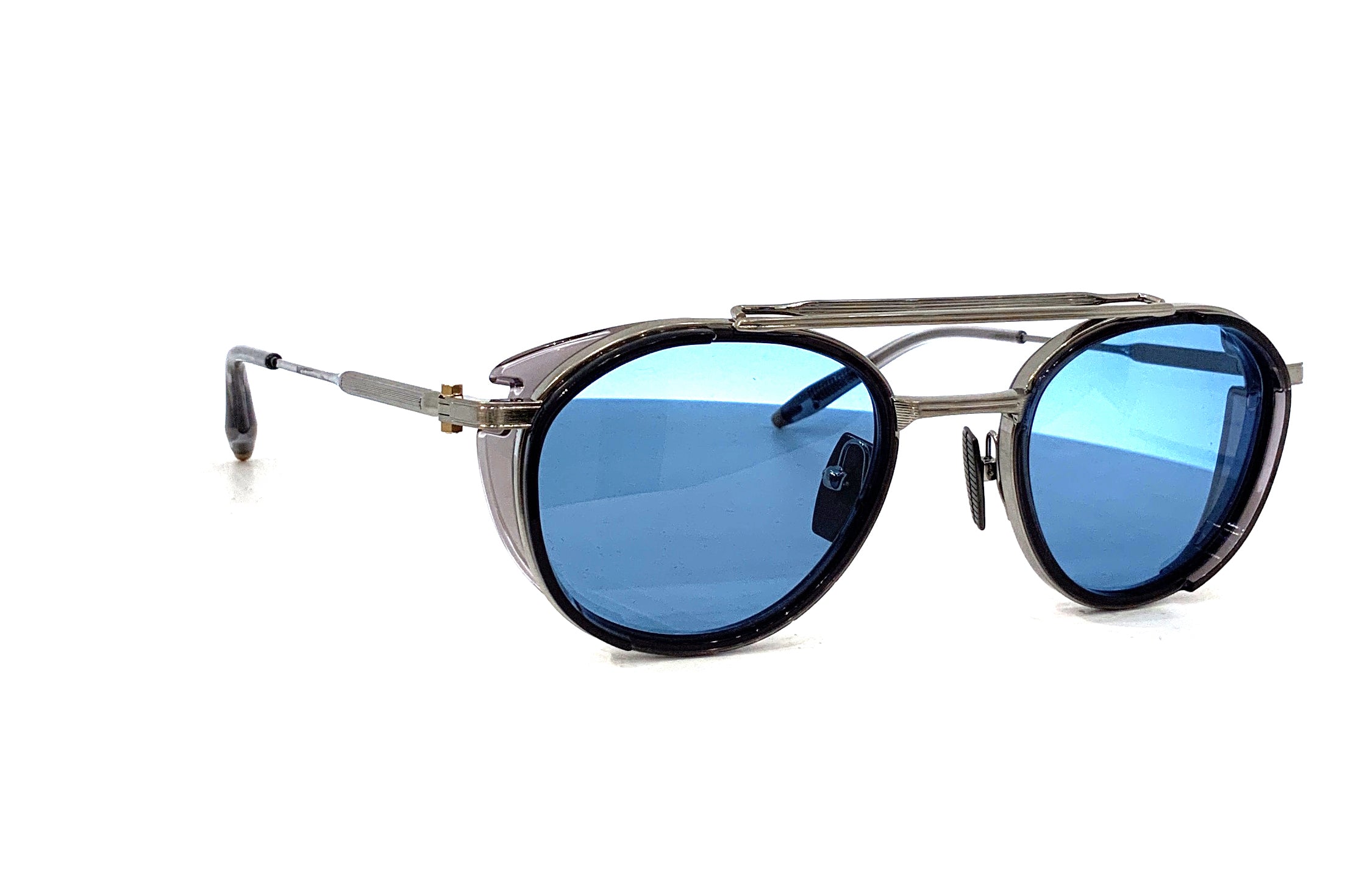Akoni Skymapper Sunglasses - Brushed Palladium Frame & Crystal Grey Lenses - UV Protection for Outdoor Sports, Driving & Fashion