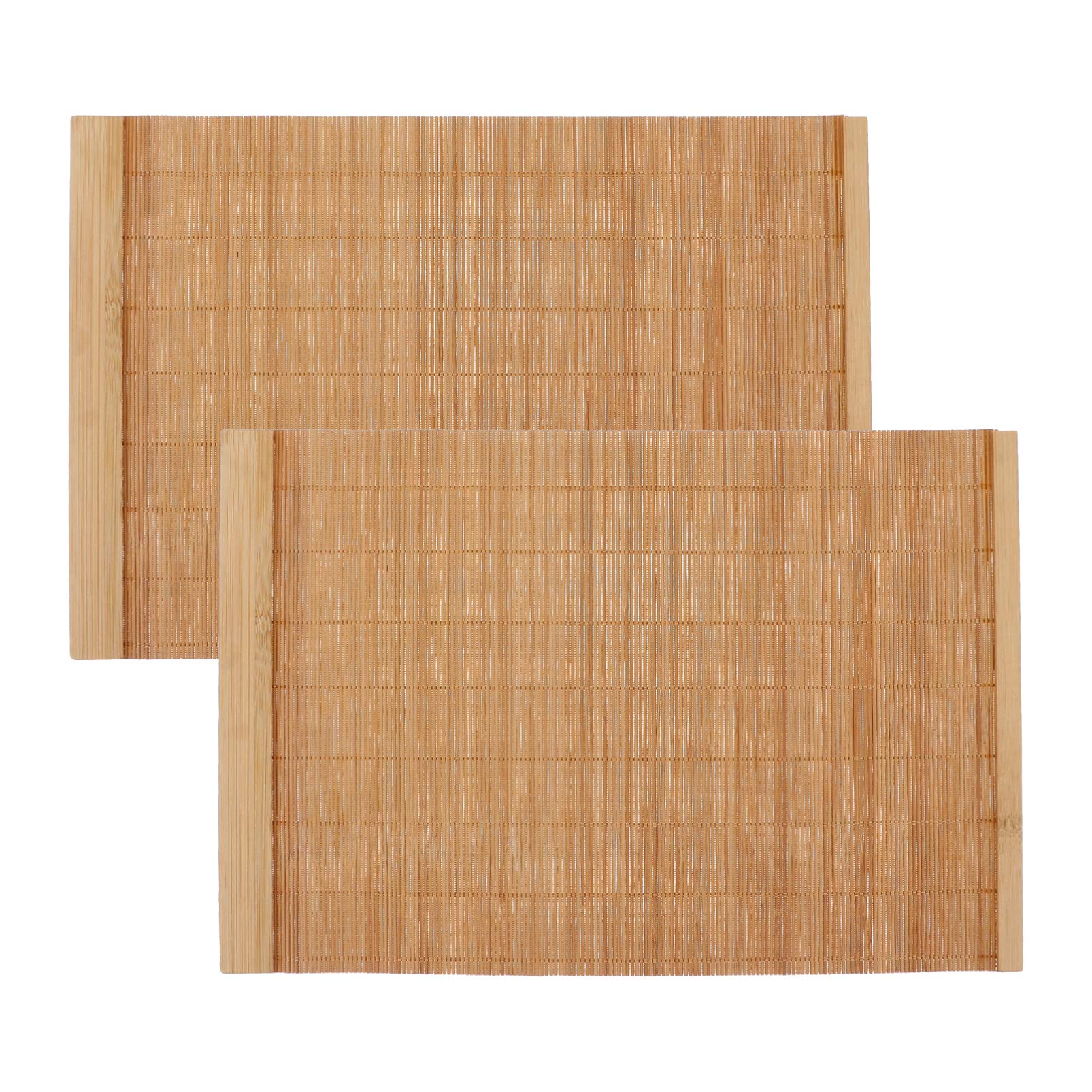 Premium 2-Pack Bamboo Wood Placemats - Heat Resistant Rectangular Table Mats for Dining, Kitchen & Home Decor - Natural Eco-Friendly Place Mats for Daily Use & Dinner Parties