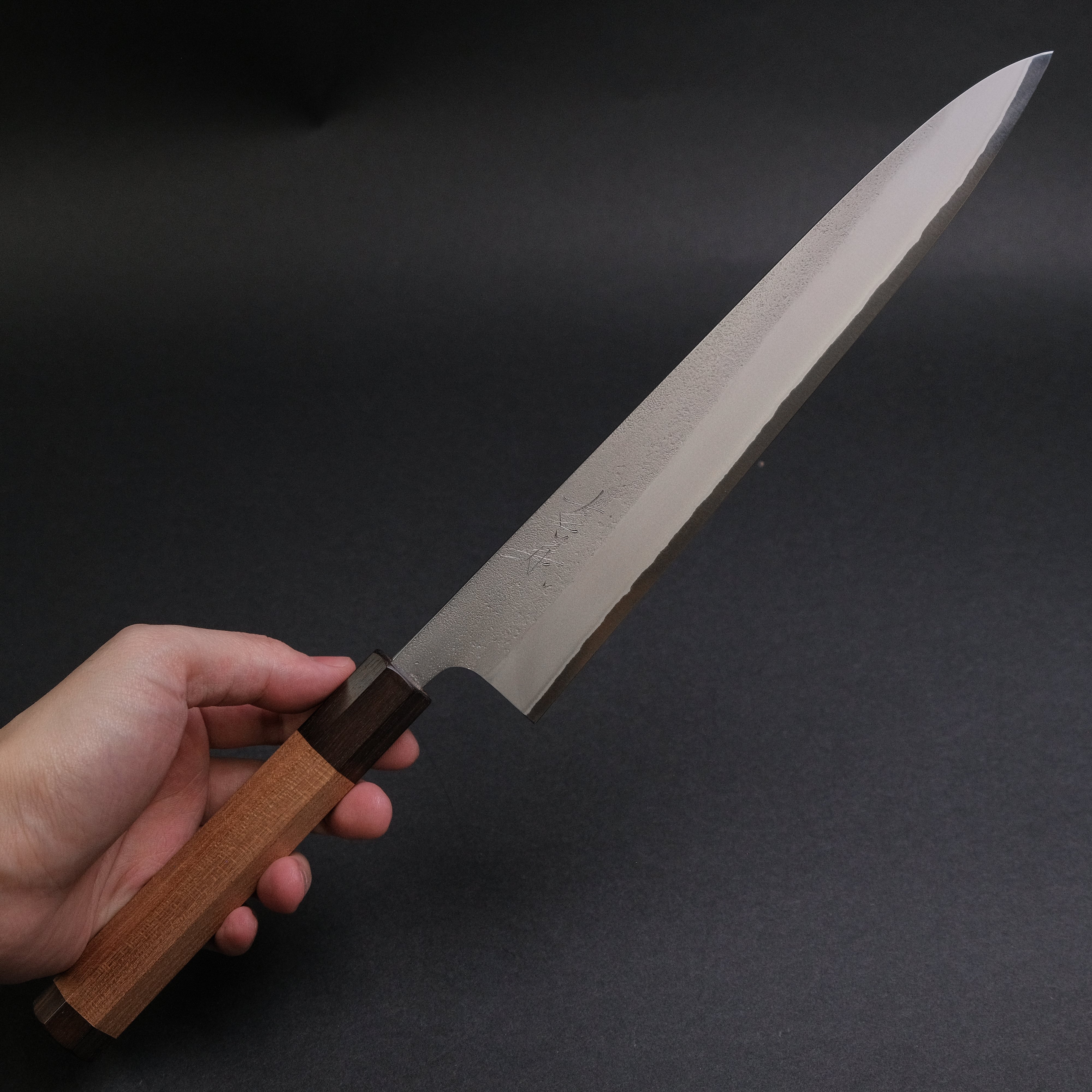 Premium Yoshikane White #2 Nashiji Sujihiki 240mm Japanese Slicing Knife with Enju Handle - Perfect for Sushi, Sashimi & Meat Carving - Professional Chef & Home Kitchen Essential