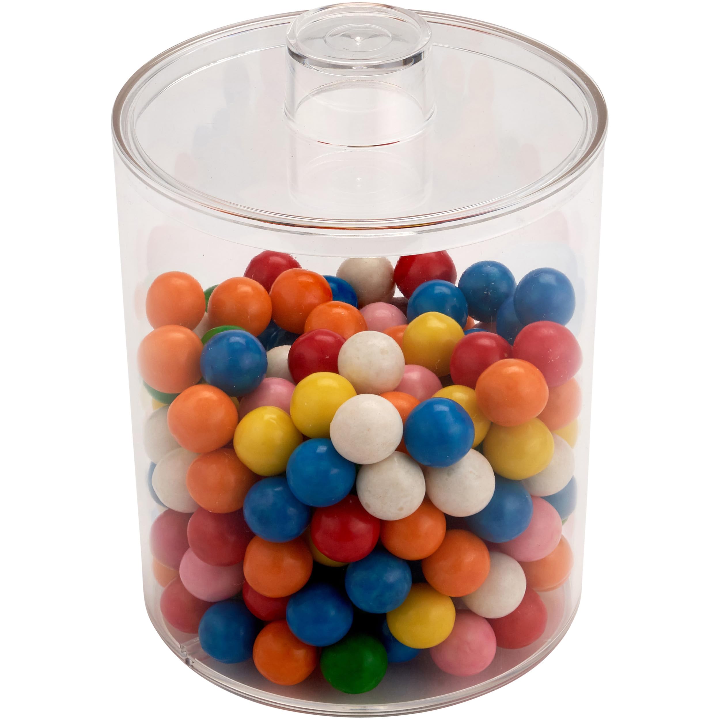 Pioneer Plastics 277C Clear Round Food Storage Container with Airtight Lid, 4.06