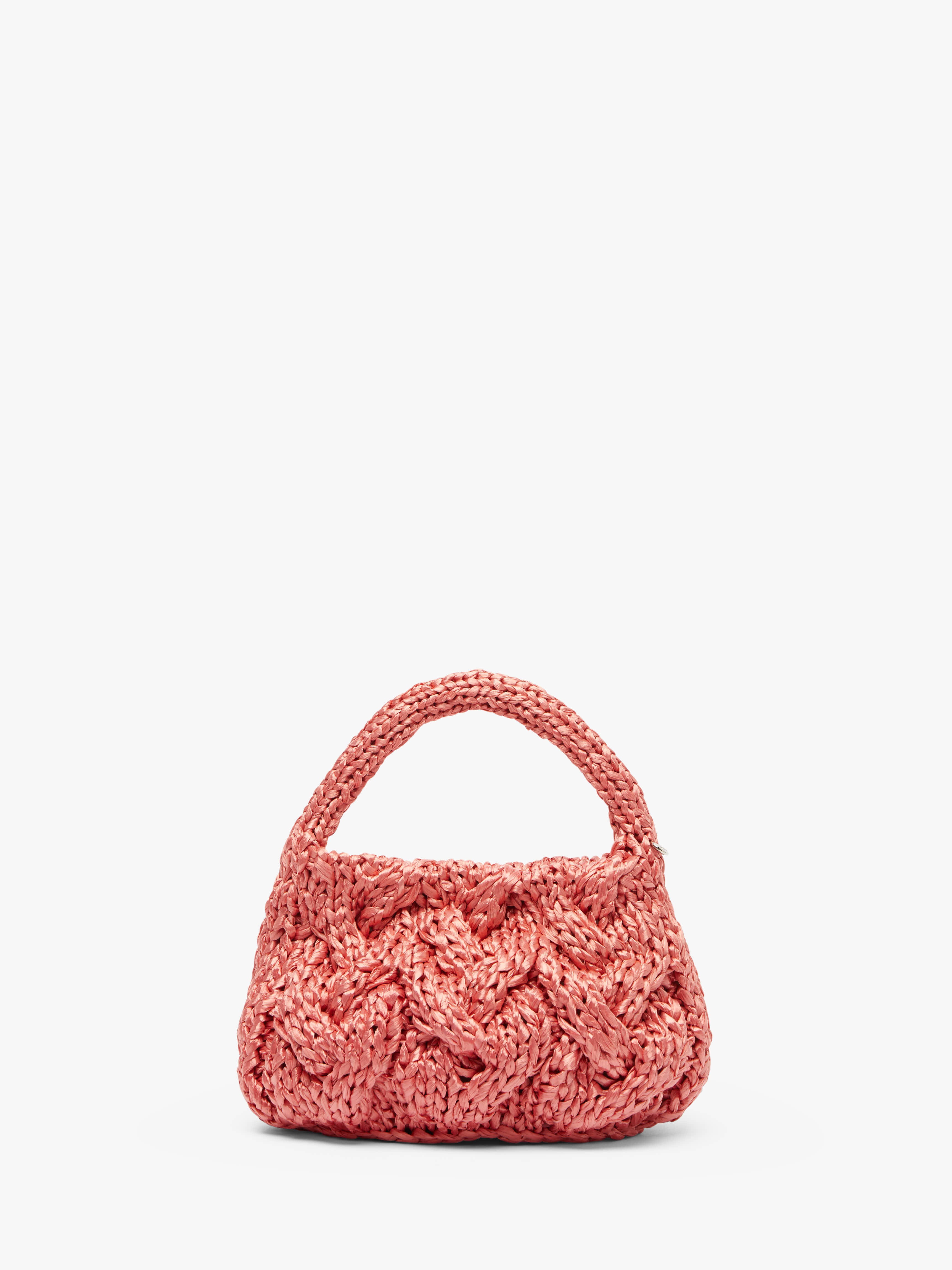 Small Cable Knit Raffia Top Handle Bag - Stylish Woven Crossbody Purse for Women, Beach, Shopping & Everyday Use