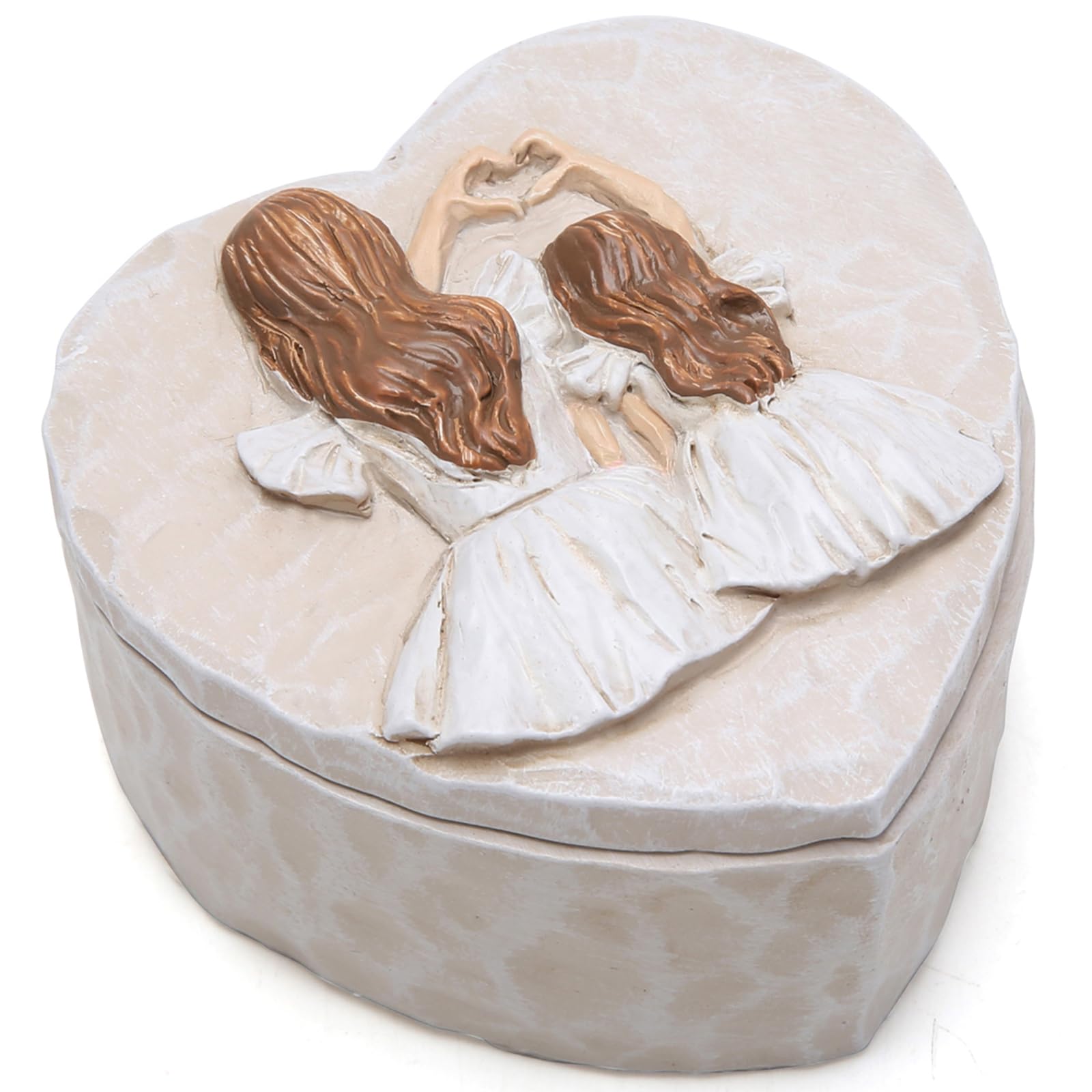 Hand-Painted Memorial Keepsake Jewelry Box - Mother's Day Gift, Anniversary Present, Christmas Decorative Box & Birthday Gift for Mom | Perfect for Jewelry Storage, Table Decor, and Special Occasion Gifts