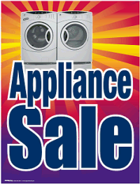 Custom Vinyl Window Sign for Appliance Sale - Waterproof & Durable Store Promotion Decals - Perfect for Retail Stores, Clearance Events & Business Advertising