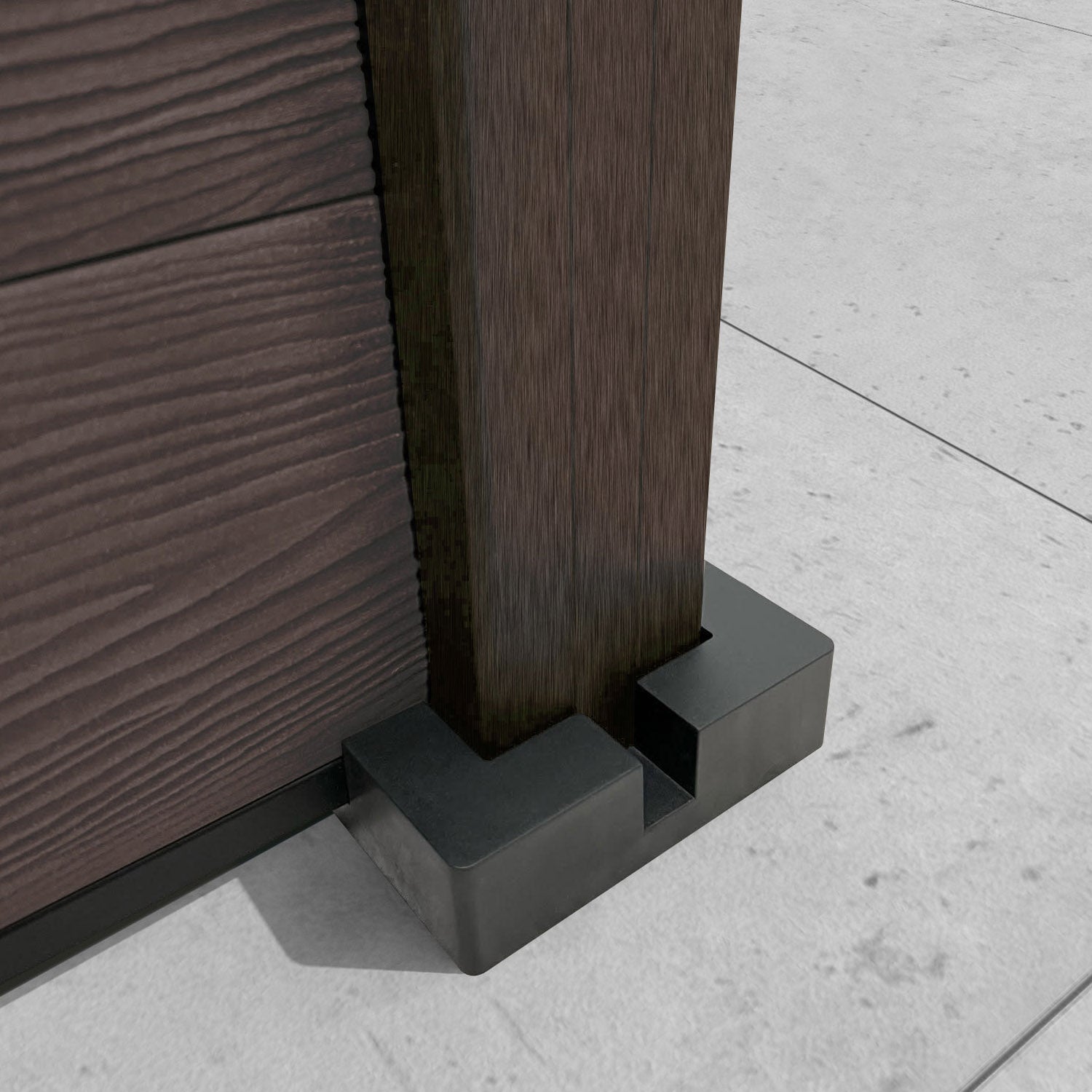 Classic Cubed Fence Panel - Mid Brown Composite Fencing with Durable Posts | Perfect for Backyard Privacy, Garden Borders & Pet Safety