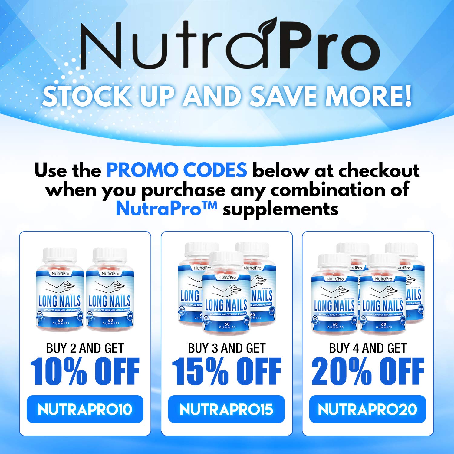 NutraPro Nail Growth Vitamins Gummies with Biotin & Collagen - Strengthen & Repair Brittle Nails, Prevent Chipping & Breakage - Perfect for Weak, Damaged Nails from Gel Manicures or Daily Wear