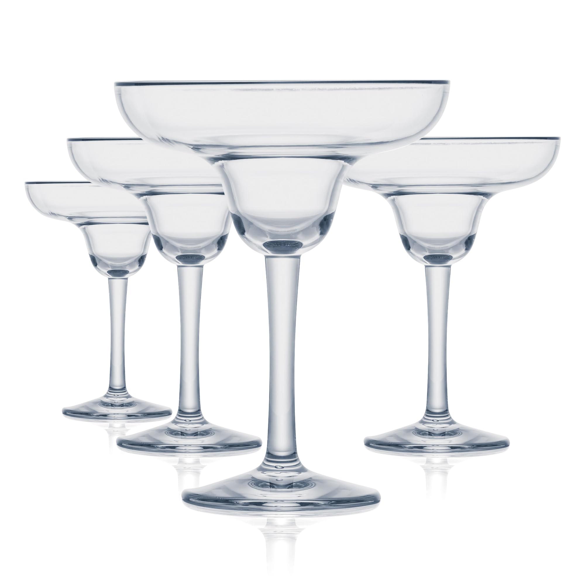 Unbreakable Polycarbonate Margarita Glasses – Shatterproof Clear Cocktail Cups for Home Bar, Pub & Restaurant Use – 12 oz Set of 12 – Perfect for Outdoor Parties, Beach Gatherings & Poolside Drinks