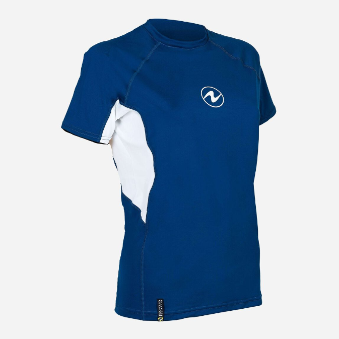AQUA LUNG Women's Loose Fit Rashguard Short Sleeve UPF 50+ Swim Shirt - Sun Protection for Surfing, Swimming & Beach Activities