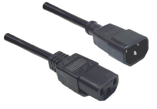 0.5M IEC C14 to C13 Power Cord - 10A SAA Certified, 1.0mm Copper Core - Perfect for Computers, Servers & Office Equipment Power Supply