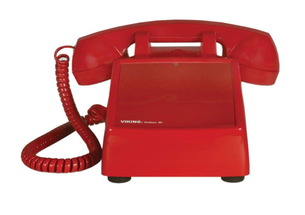 Cordless Desk Phone with Speakerphone - Red | Ideal for Home Office, Business & Conference Calls