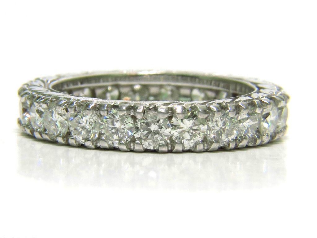 2.46CT Diamond Eternity Band & Kissing 14K Gold Wedding Ring for Women – Perfect for Anniversaries, Engagements, and Special Occasions