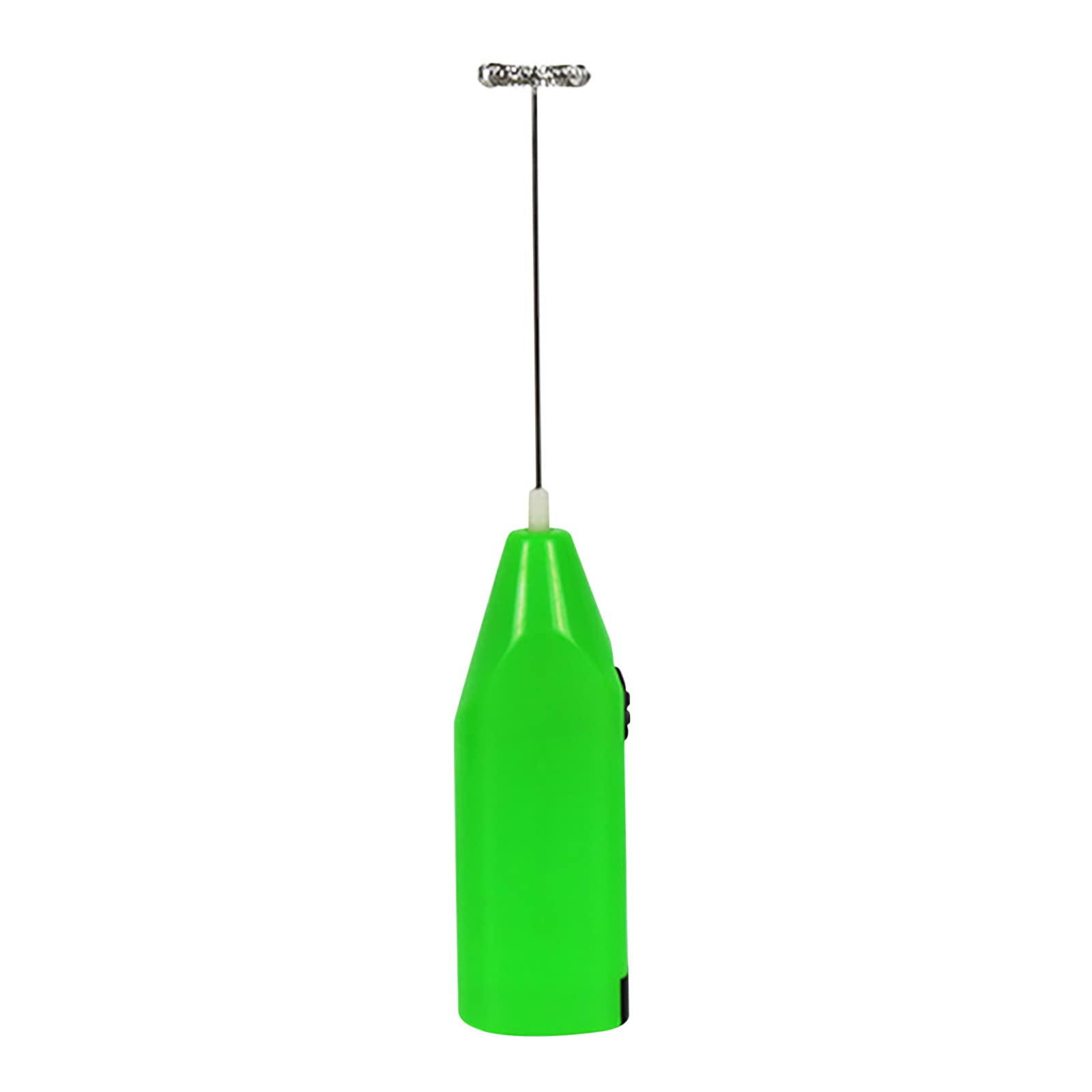 Electric Milk Frother Handheld Whisk - Mini Battery Operated Coffee Foamer Mixer for Lattes, Cappuccinos & Hot Chocolate - Green Portable Drink Stirrer - Perfect for Home, Office & Travel Use
