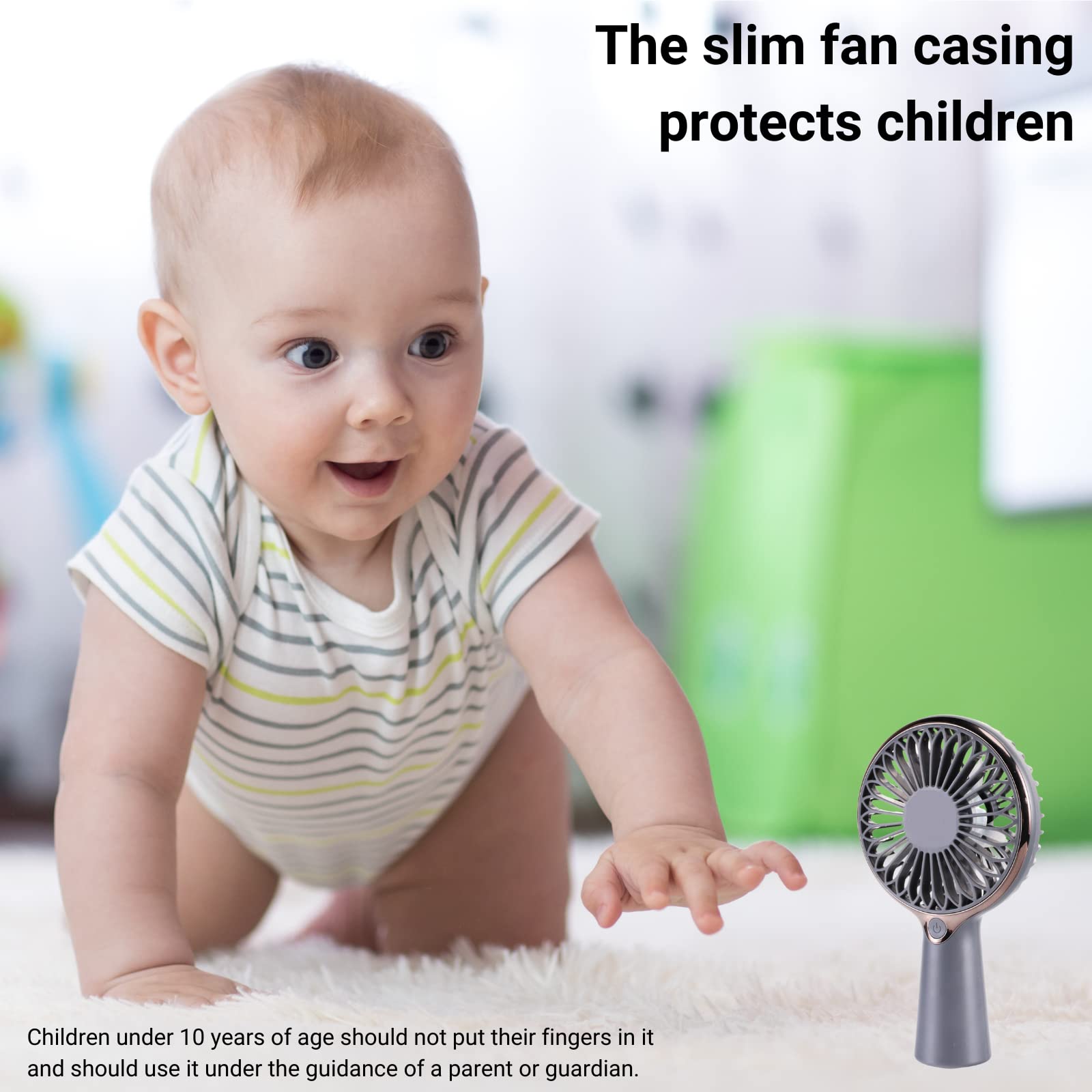 Portable USB Rechargeable Mini Handheld Fan - 3-6 Hours Cooling, Personal Desk Fan for Travel, Office & Outdoor Use | Perfect for Summer, Camping, and Workspaces
