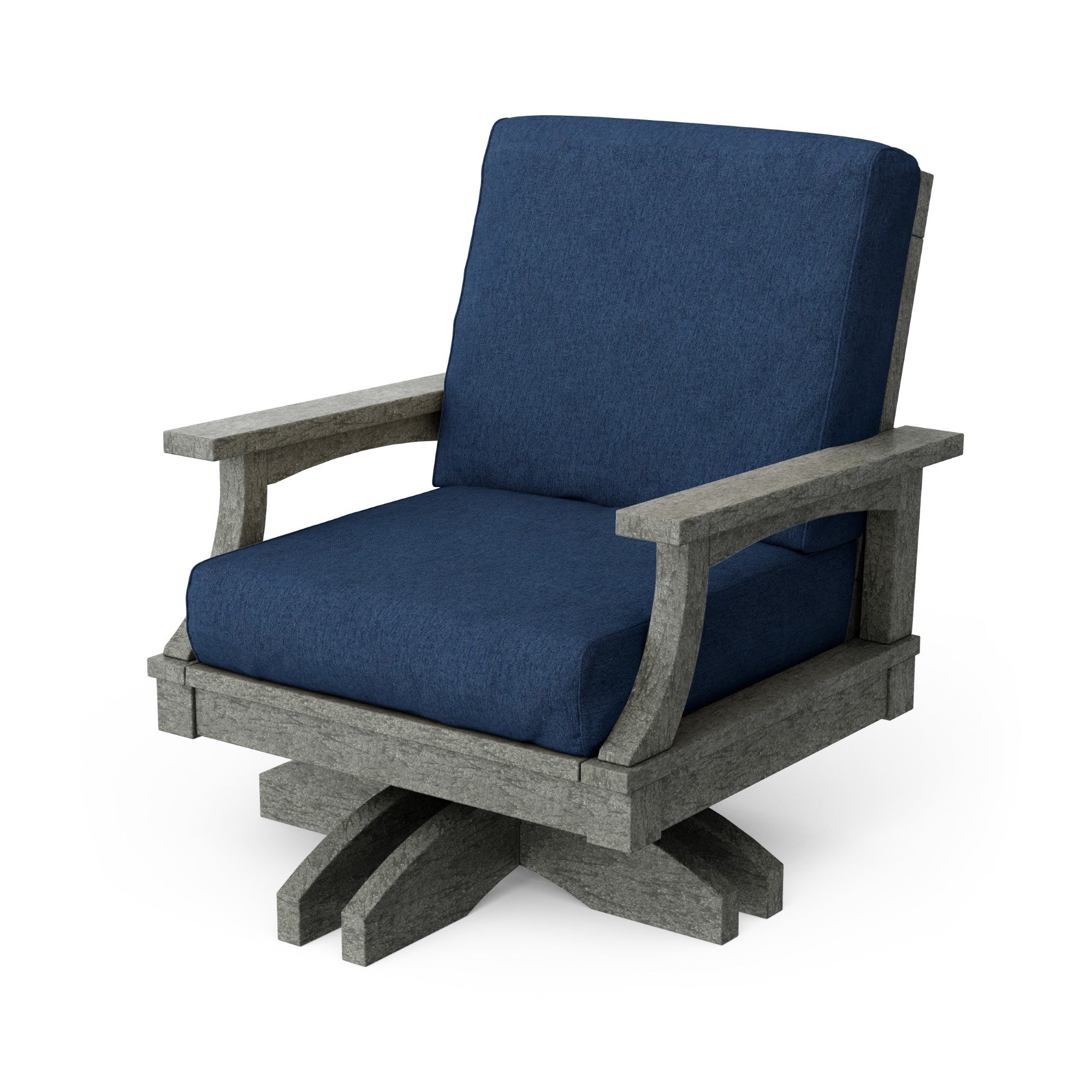 Heritage Deep Seating Swivel Chair - 360° Rotating Patio Lounge Chair with Cushions, Weather-Resistant Outdoor Furniture for Garden, Poolside & Backyard Relaxation