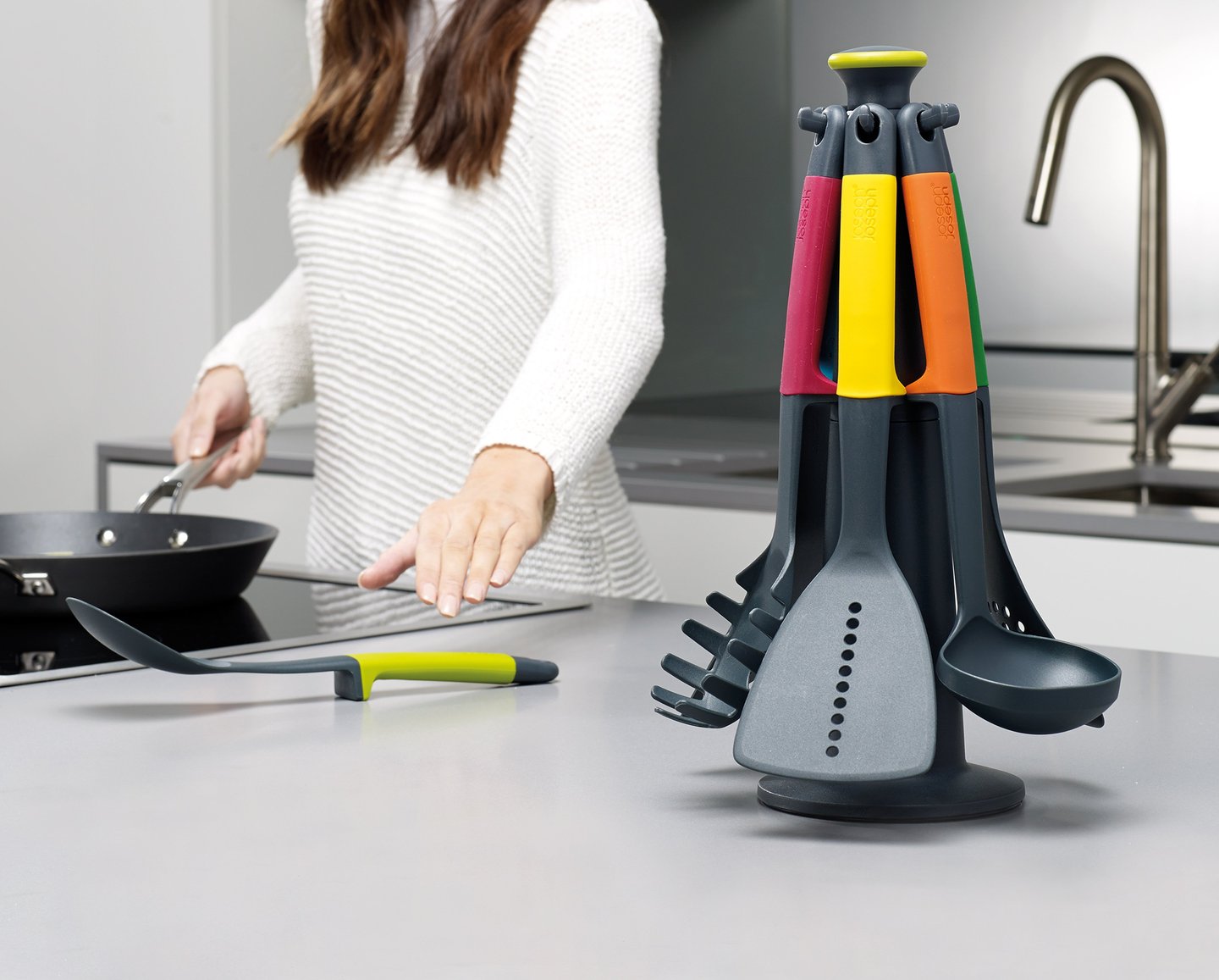 6-Piece Kitchen Tool Set - Stainless Steel Cooking Utensils with Non-Slip Handles - Perfect for Baking, Cooking & Serving - Ideal for Home Chefs & Professional Kitchens