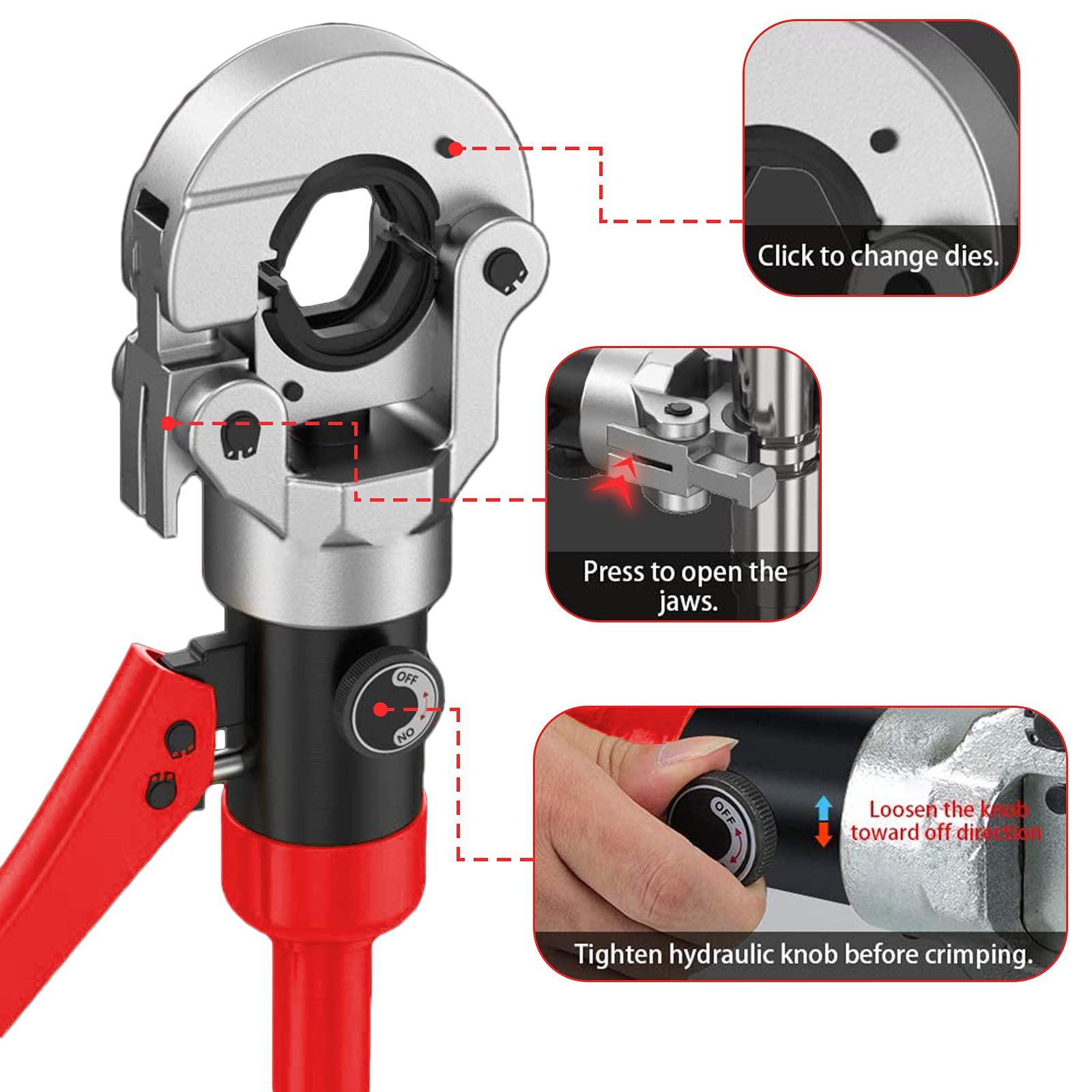 Hydraulic Copper Tube Crimping Tool - 1/2
