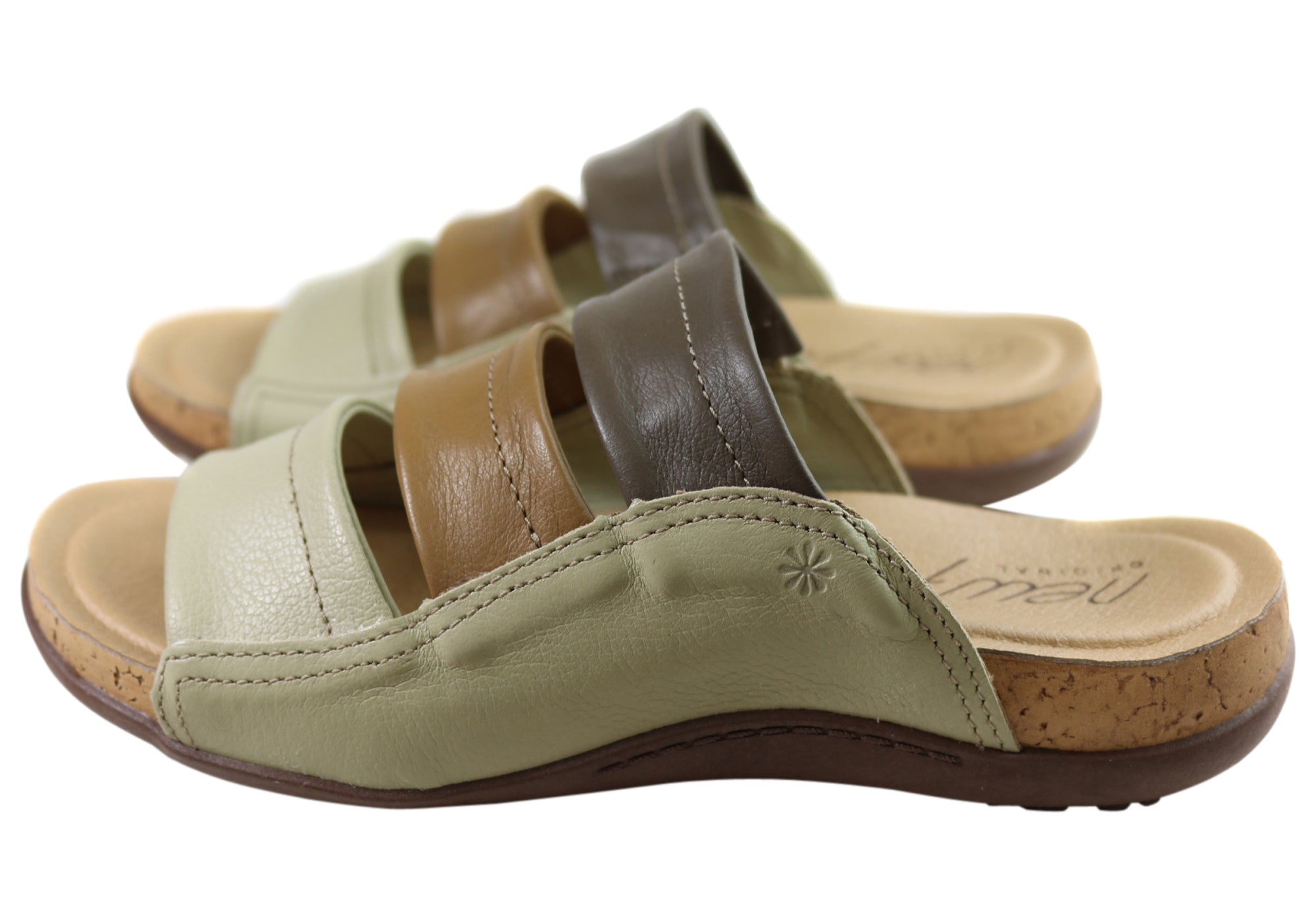 Women's Comfort Leather Slides Sandals - Soft & Supportive Brazilian Made Summer Shoes for Beach, Pool & Casual Wear