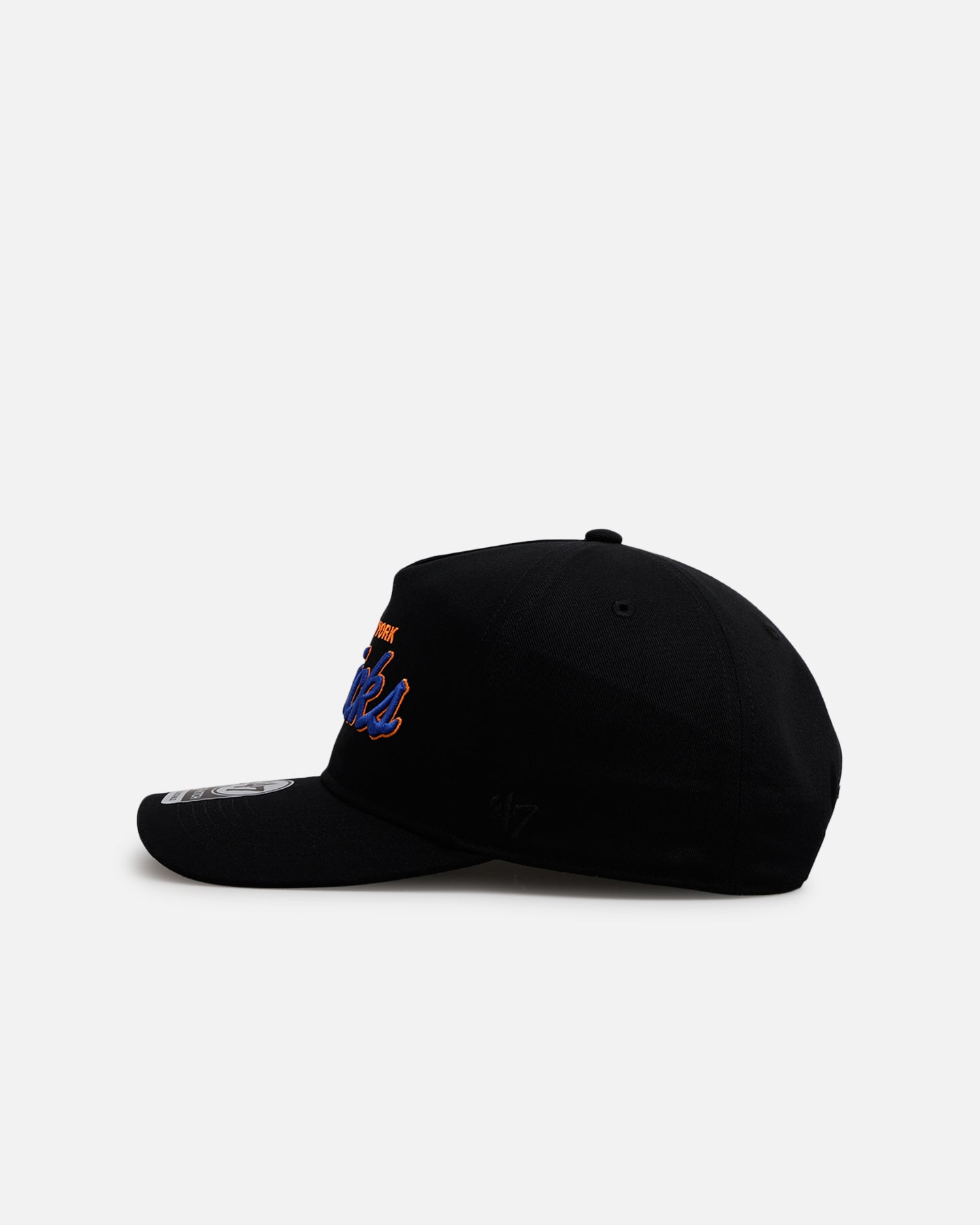 New York Knicks 'Black Dome Script' 47 Hitch Snapback Hat - Official NBA Snapback Cap for Men & Women - Perfect for Basketball Games, Streetwear Fashion & Sports Fans