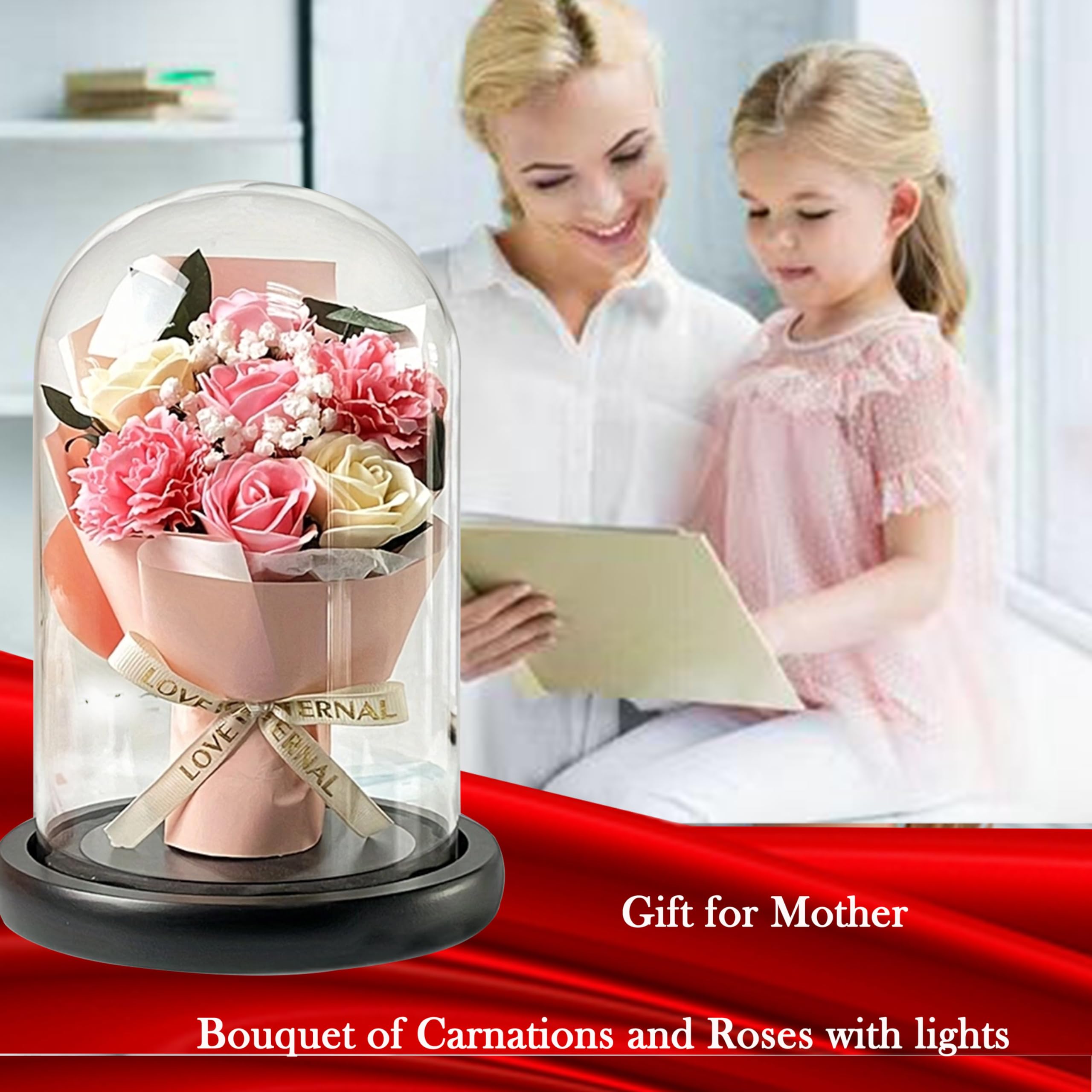 Beautiful Pink Carnation Roses - Perfect Mother's Day, Valentine's Day & Birthday Gift for Her - Romantic Floral Present for Mom, Wife, Girlfriend - Ideal for Anniversaries, Home Decor & Special Occasions