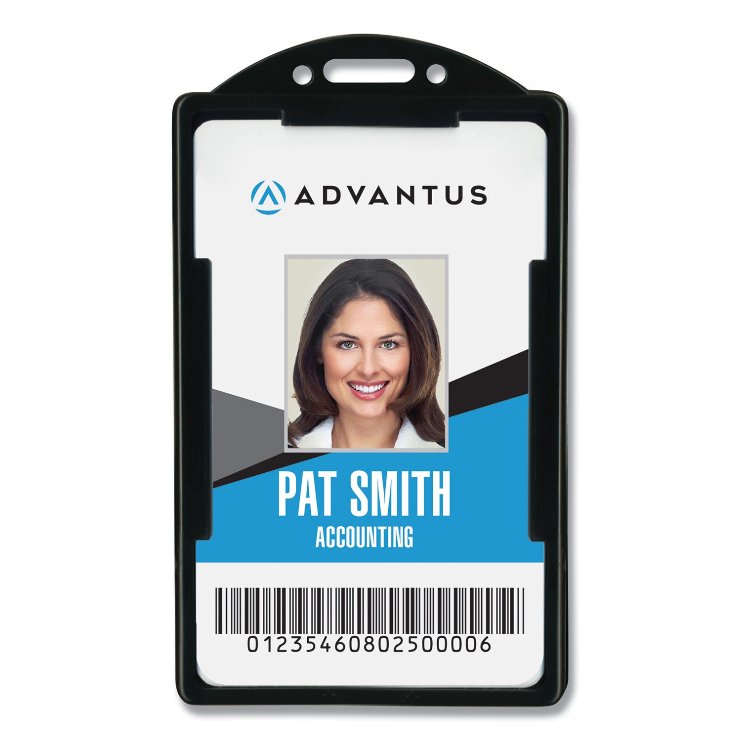 Premium Vertical ID Card Holders - Black (2.38