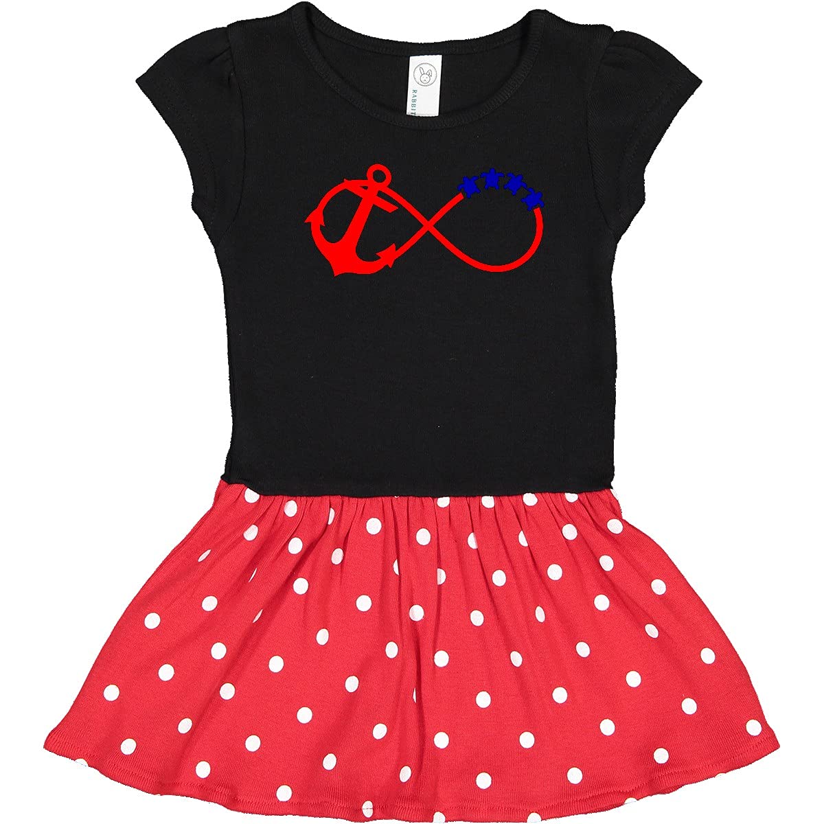 Inktastic Red Anchor Infinity Turtles Baby Girl Dress - Cute Nautical Outfit for Newborns, Infants & Toddlers | Perfect for Beach Trips, Family Photos & Birthday Parties