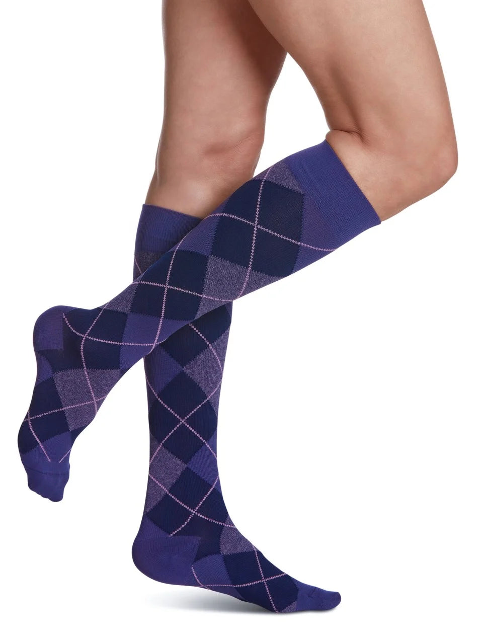Women's Sigvaris Style Microfiber Compression Socks 20-30mmHg - Calf Support for Varicose Veins, Travel & Work