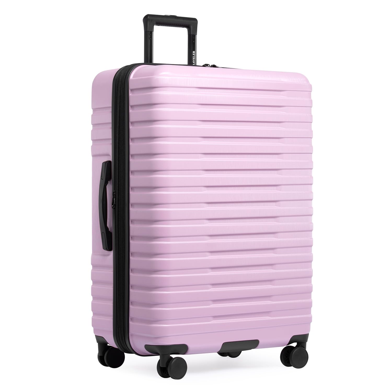 U.S. Traveler Boren 30-Inch Polycarbonate Hardside Spinner Luggage - Durable Checked Suitcase with 8 Wheels & Aluminum Handle (Lavender) - Perfect for International Travel, Business Trips & Family Vacations
