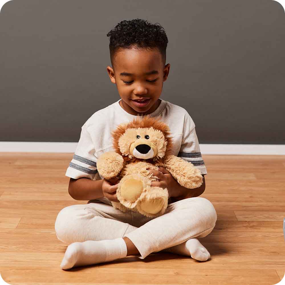 Weighted Heated Lion Stuffed Animal - Warmies Plush Toy for Kids & Adults | Anxiety Relief, Stress Relief & Comfort | Perfect for Bedtime, Relaxation & Cold Weather