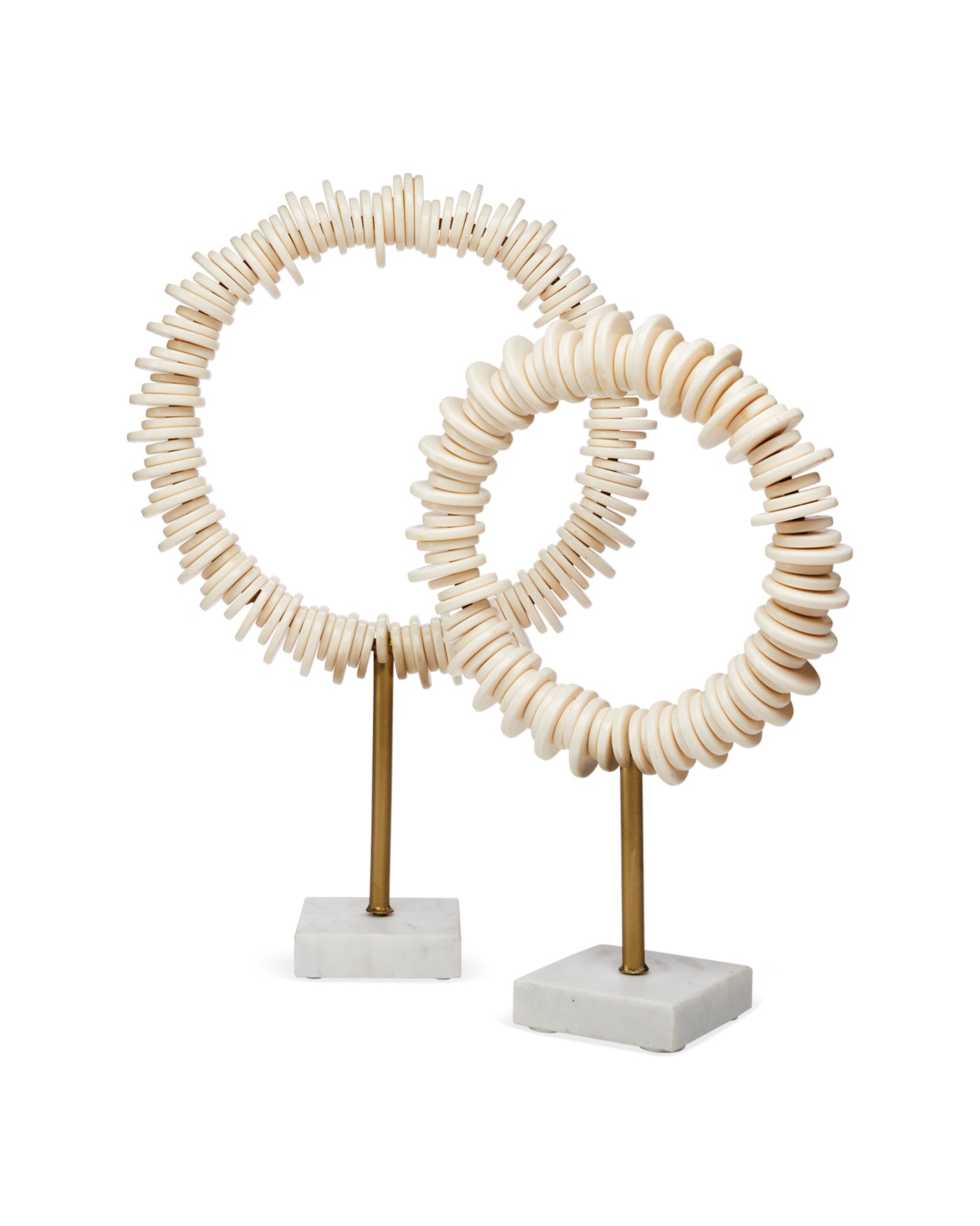 Arena Ring Sculptures (Set of 2) - Modern Geometric Wall Art for Home & Office Decor - Perfect for Living Room, Bedroom, or Workspace