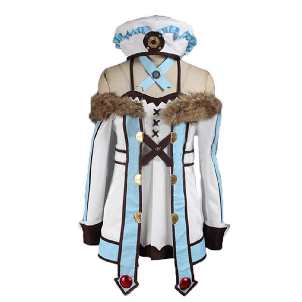 Hyperdimension Neptunia Blanc Cosplay Costume Set - Anime Coat, Dress & Hat for Convention Cosplay, Halloween Costume and Themed Parties