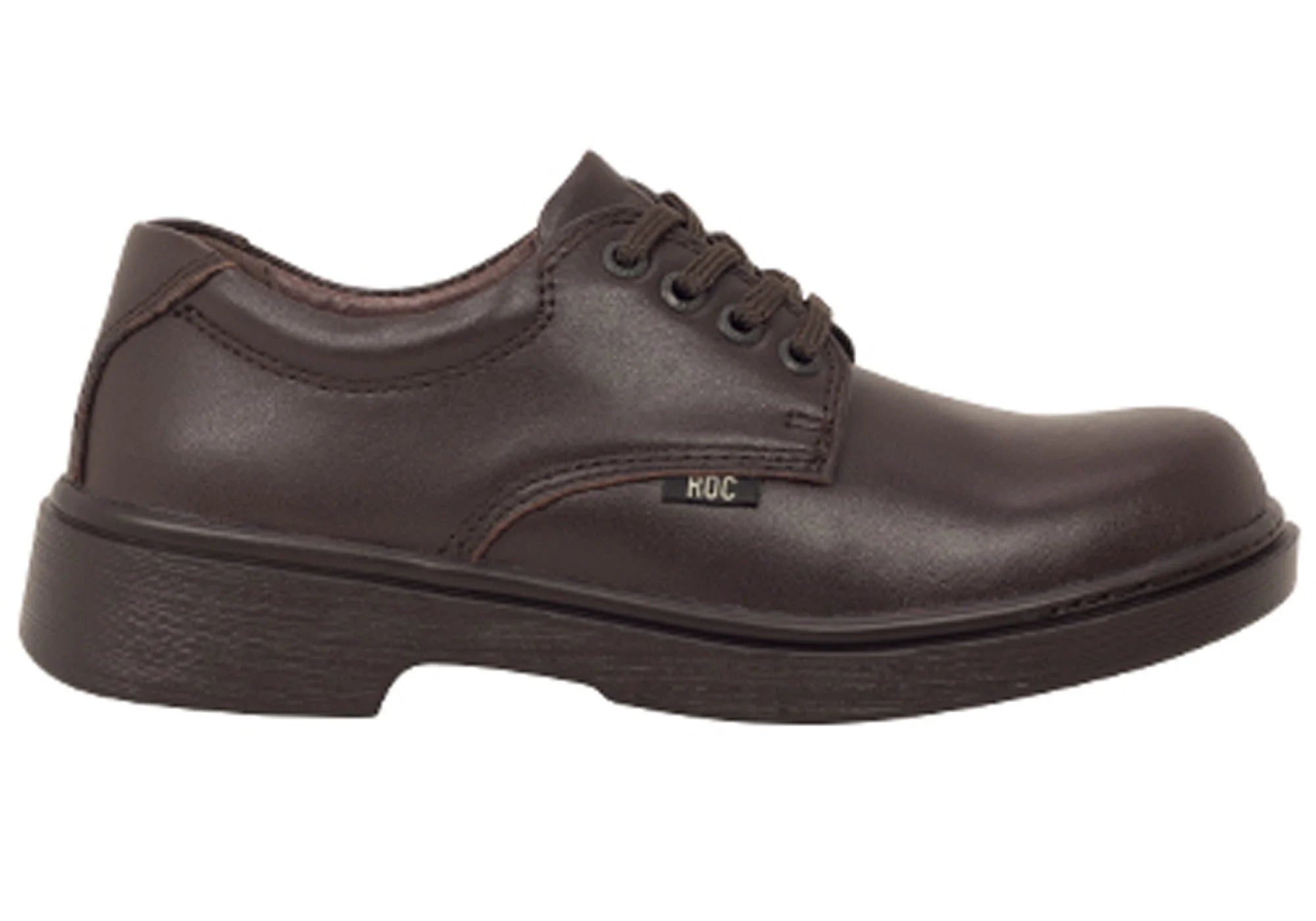 ROC Strobe Senior Brown Leather School Shoes for Boys & Girls - Comfortable & Durable Dress Shoes for Kids - Perfect for School, Formal Events & Daily Wear