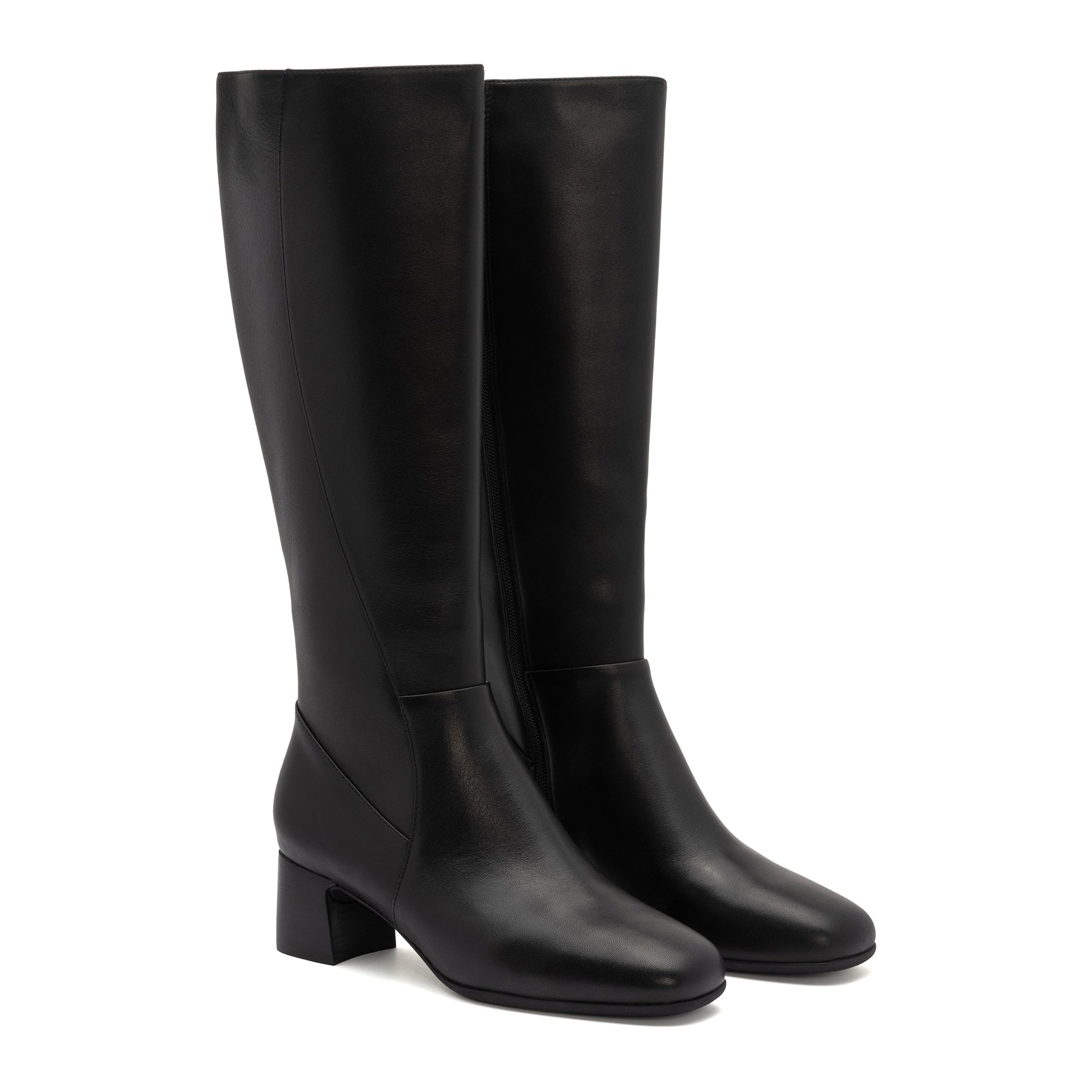 Abeo Avenue Women's Tall Black Nappa Leather Boots - Stylish & Comfortable for Fall, Winter & Everyday Wear