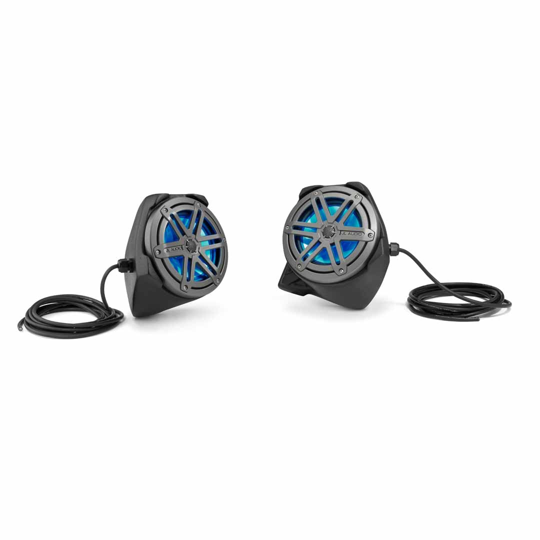 JL Audio SB Y YXZ1SPKR/MX650 Stealthbox Subwoofer Enclosure for 2016+ Yamaha YXZ1000R with MX650 60W Marine Speakers - Perfect for Off-Road Adventures & UTV Audio Upgrades