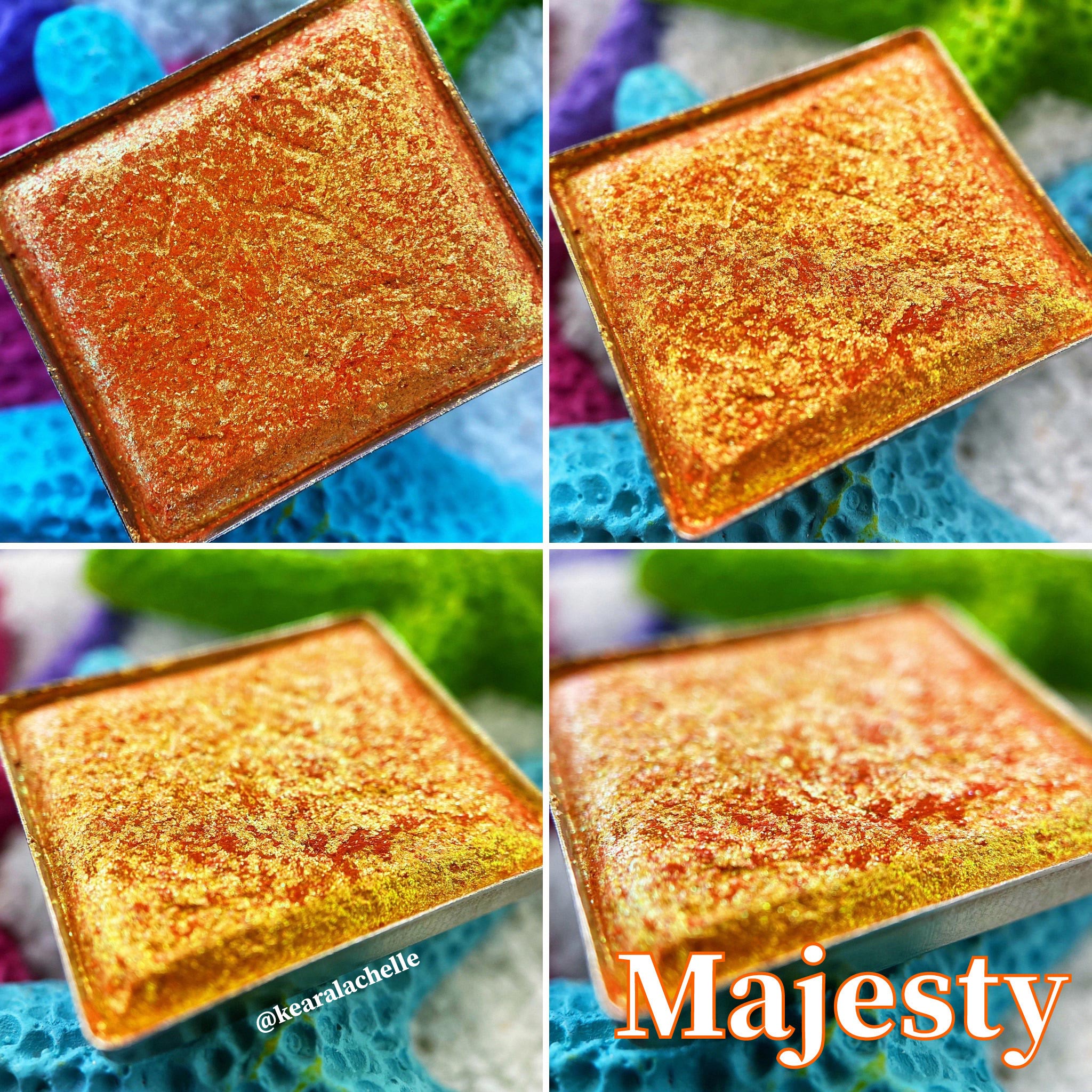 Majesty Vibrant Multichrome Eyeshadow Palette - Long Lasting Pigmented Makeup for Party, Halloween & Special Occasions
