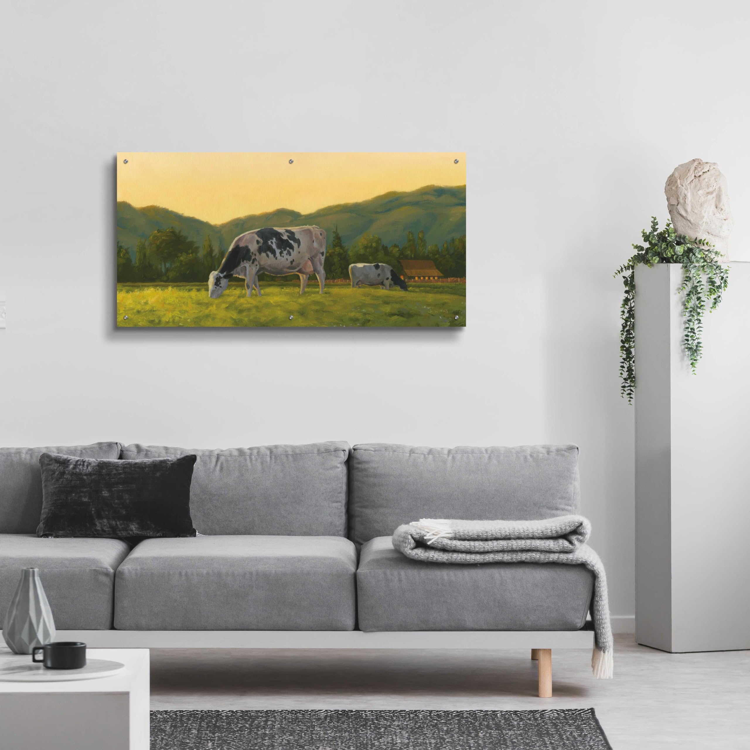 Farm Life III by James Wiens - 48x24 Inch Acrylic Glass Wall Art Painting - Modern Farmhouse Decor for Living Room, Bedroom & Office