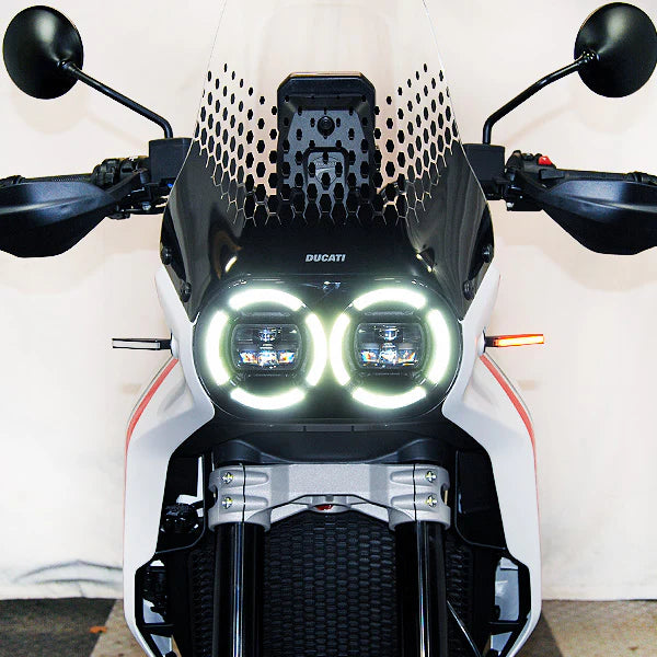 Ducati DesertX Front Turn Signals LED Lights for 2022-Present Models - High Visibility Motorcycle Indicators for Off-Road & Street Riding