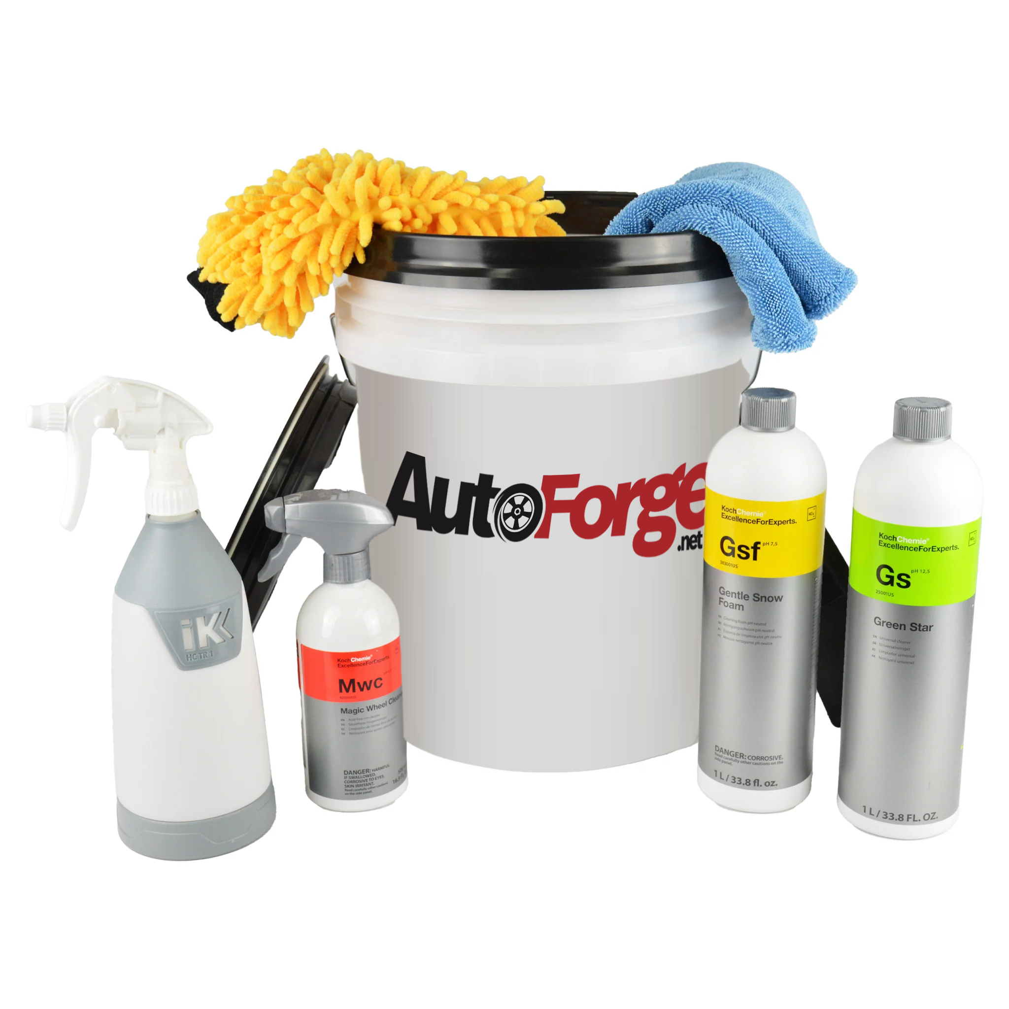 Koch Chemie GSF Wash Bucket Kit - Premium Car Detailing Bucket with Grit Guard - Perfect for Professional Auto Detailing, Car Washing & Vehicle Maintenance