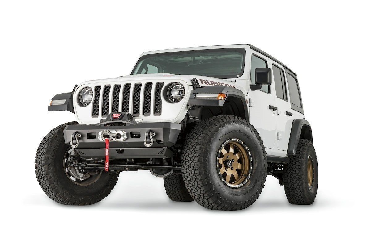 2023 Jeep Gladiator (JT) Elite Series Stubby Bumper - Heavy Duty Off-Road Front Bumper for Jeep Wrangler & Gladiator - Perfect for Rock Crawling, Overlanding & Trail Adventures
