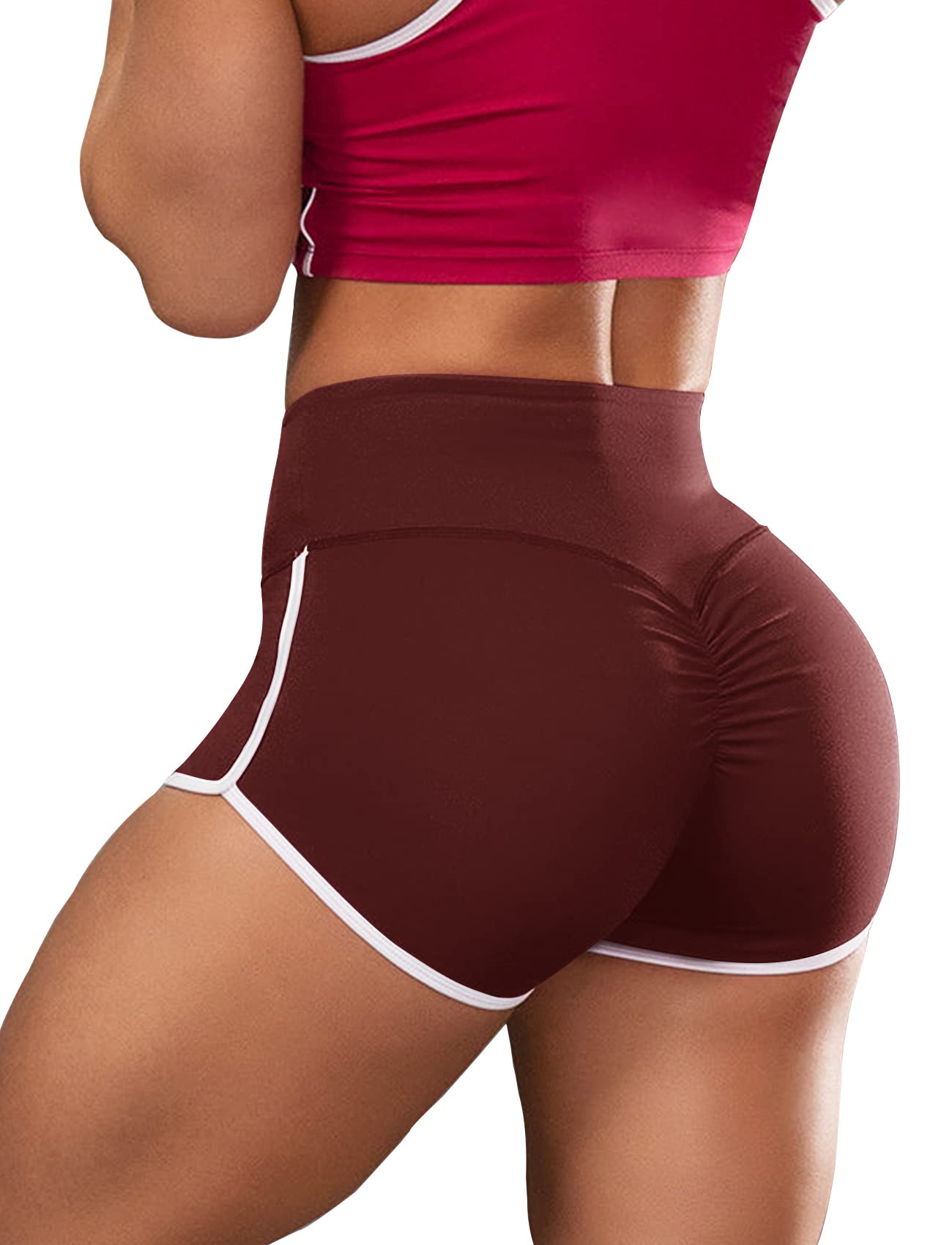 SEASUM Women's High Waisted Volleyball Shorts - Spandex Biker Shorts with Butt Lifting Design for Workout, Yoga & Beach Volleyball | Perfect for Gym, Sports & Activewear