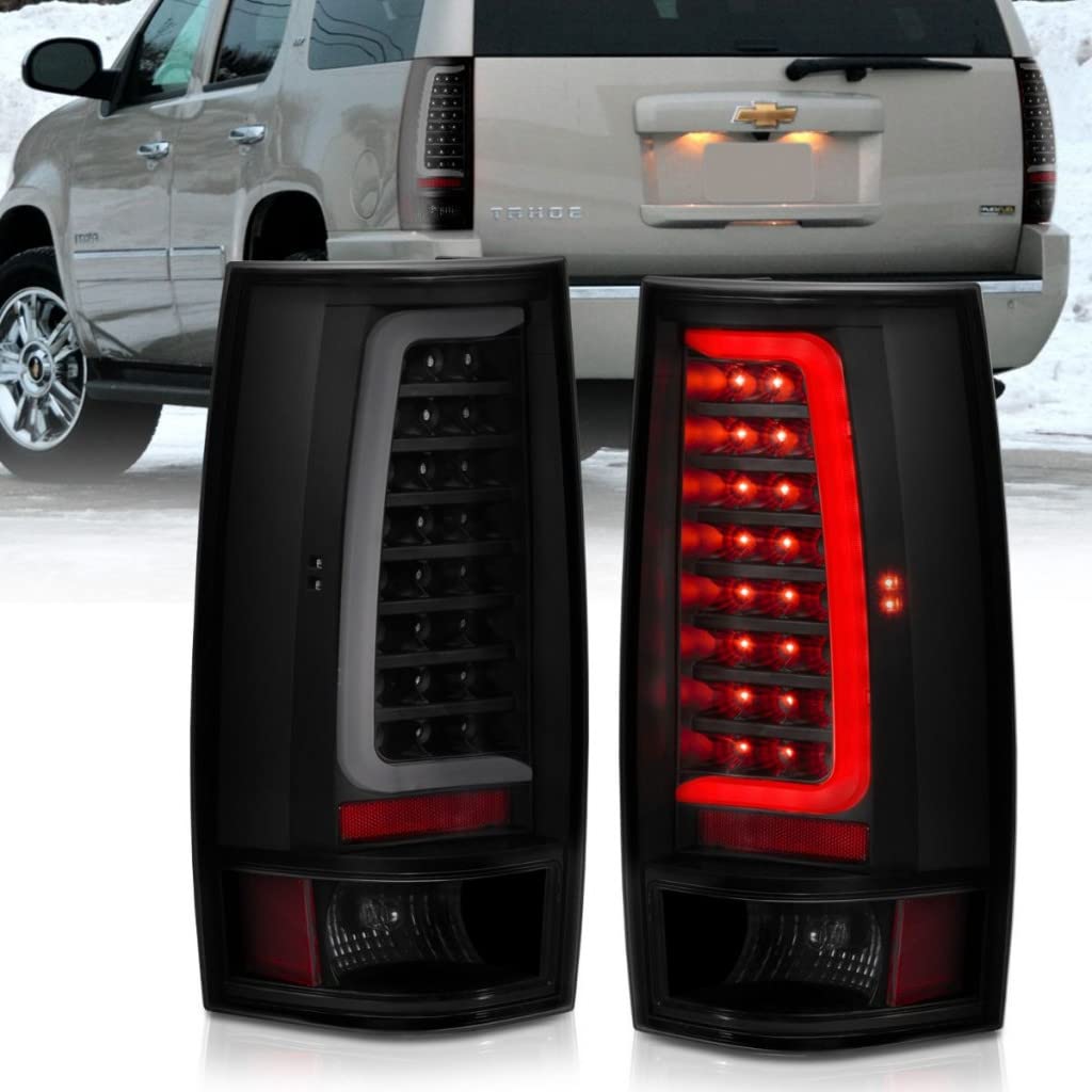 ANZO LED Tail Lights for GMC Yukon XL 2500 (2007-2013) - Black with Smoke Lens - Part #311322 | Upgrade Your Truck's Style & Safety for Night Driving